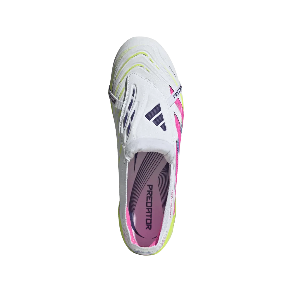 Adidas Predator Elite Fold-Over Tongue FG Football Boots (Cloud White/Lucid Pink/Lucid Lemon) party wear