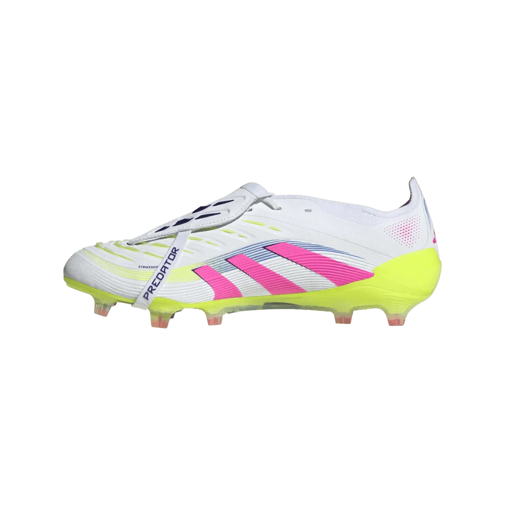 proportion Supportive support Adidas Predator Elite Fold-Over Tongue FG Football Boots (Cloud White/Lucid Pink/Lucid Lemon)