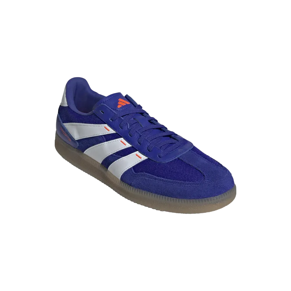 Block Heel Running essentials Adidas Predator Freestyle IN Indoor Football Shoes (Lucid Blue/White/Solar Red)