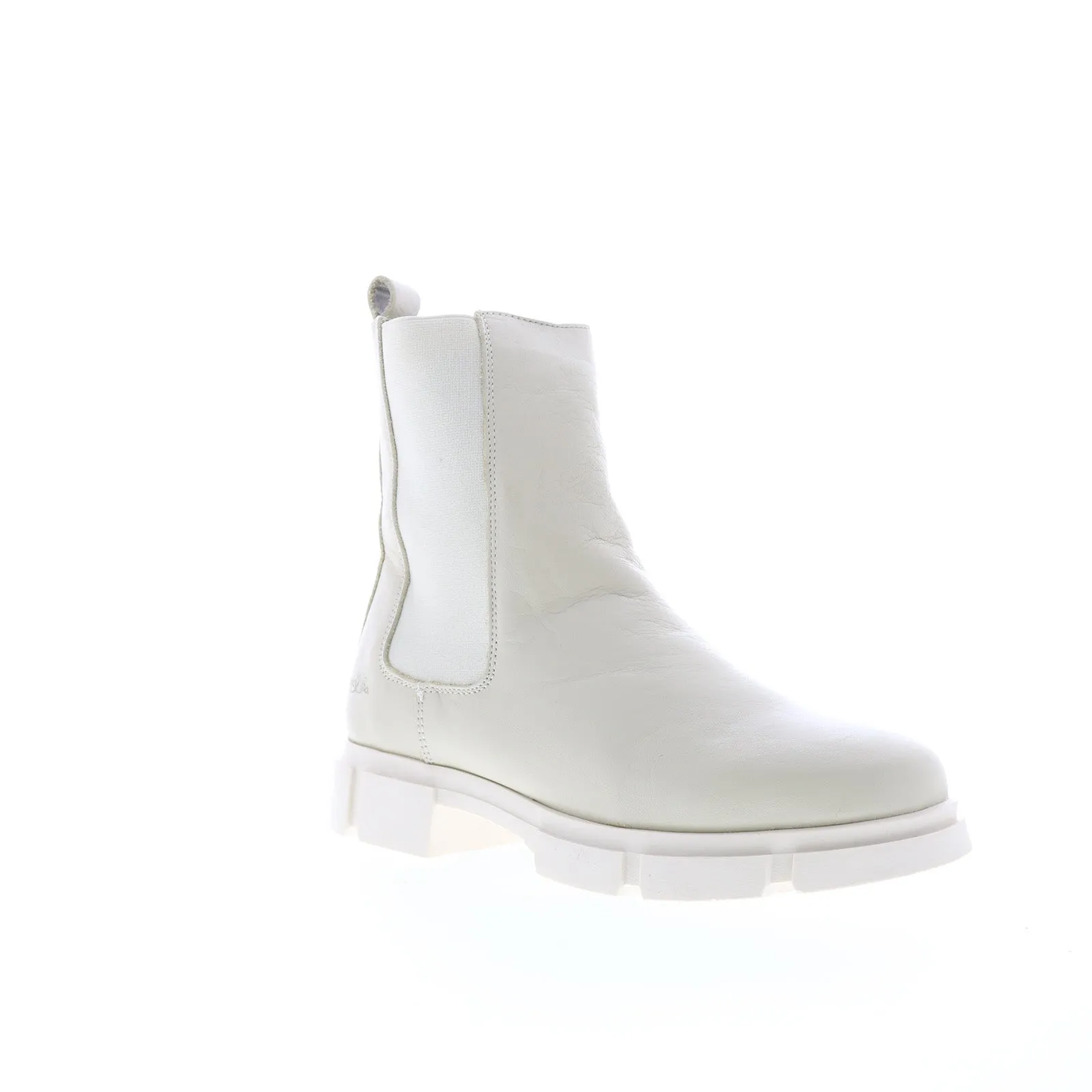 Bos. & Co. Lock Womens Beige Leather Zipper Casual Dress Boots Warehouse Work Soft Lining