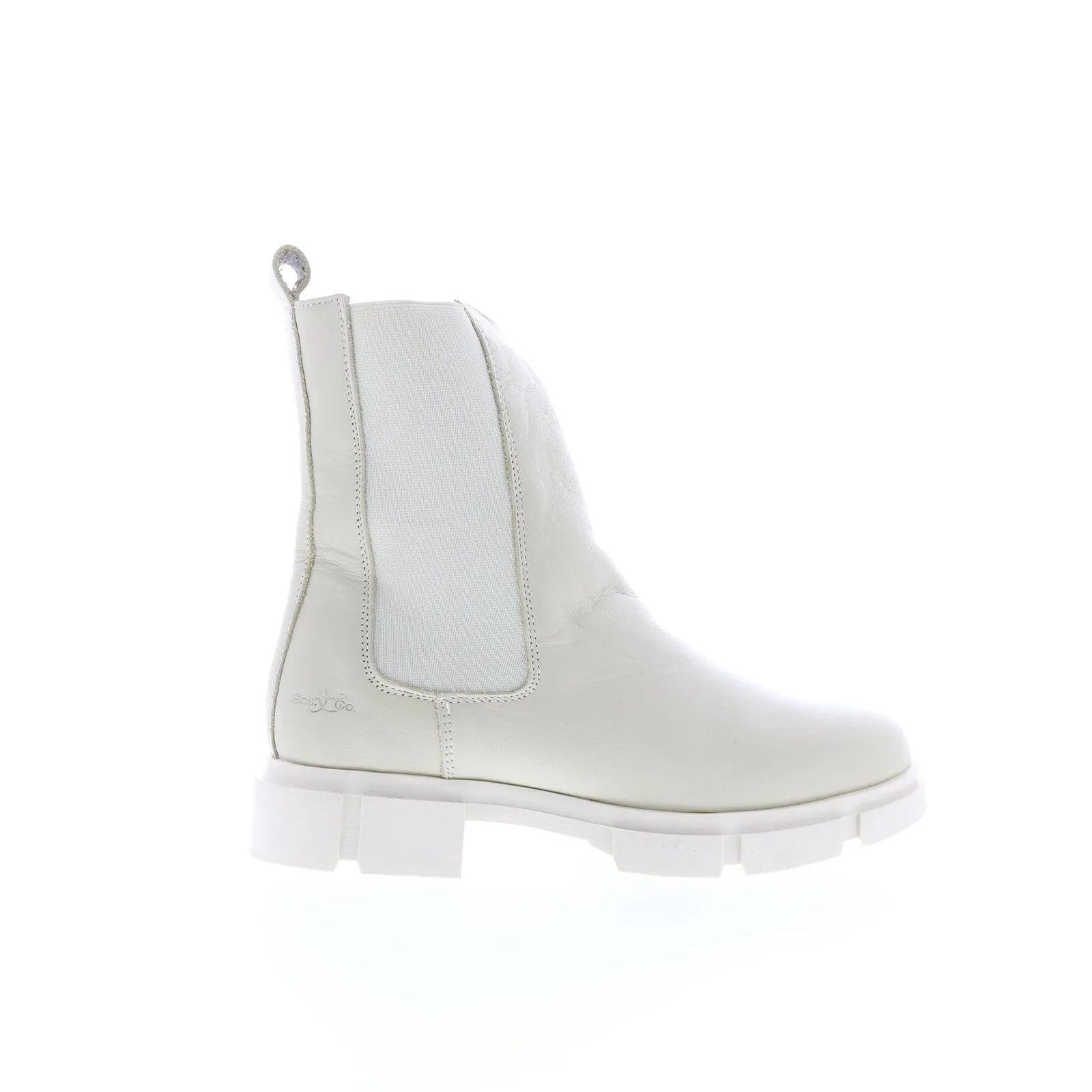 Functional Appeal Bos. & Co. Lock Womens Beige Leather Zipper Casual Dress Boots