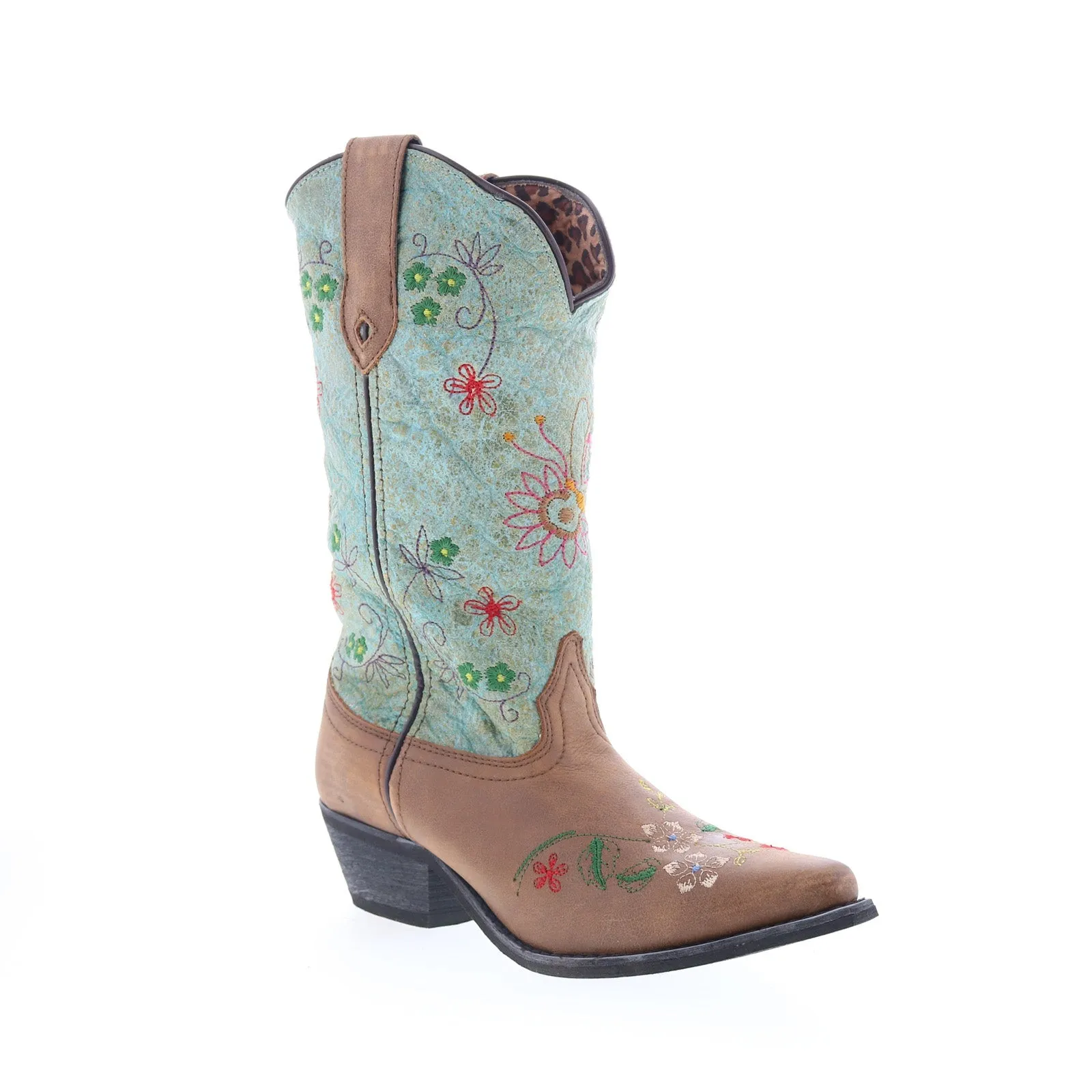 Smoky Mountain Boots Autumn 6960 Womens Brown Leather Slip On Western Boots Multi Season Premium Performance