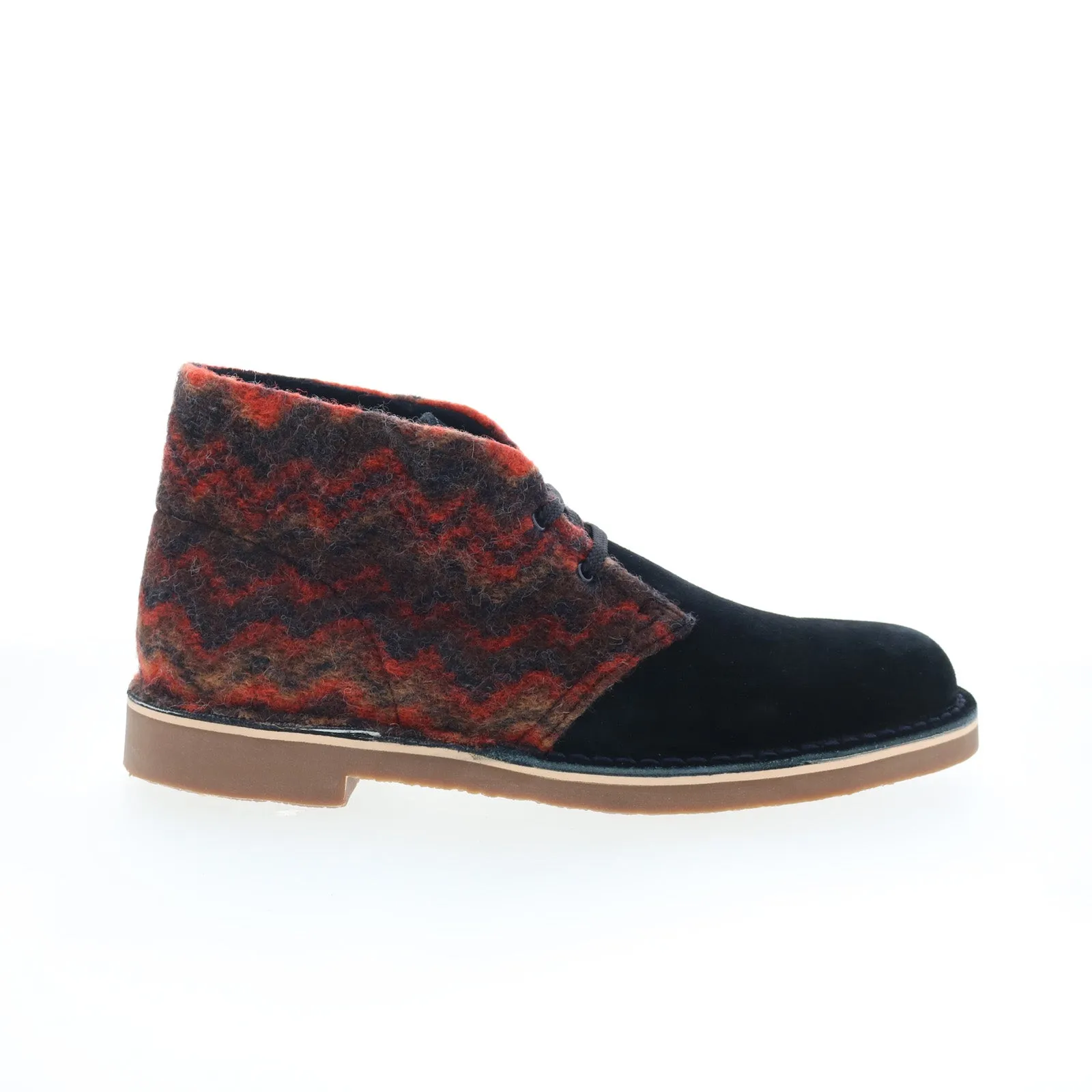 Clarks Bushacre 3 26168658 Mens Black Suede Lace Up Chukkas Boots Traction Grip