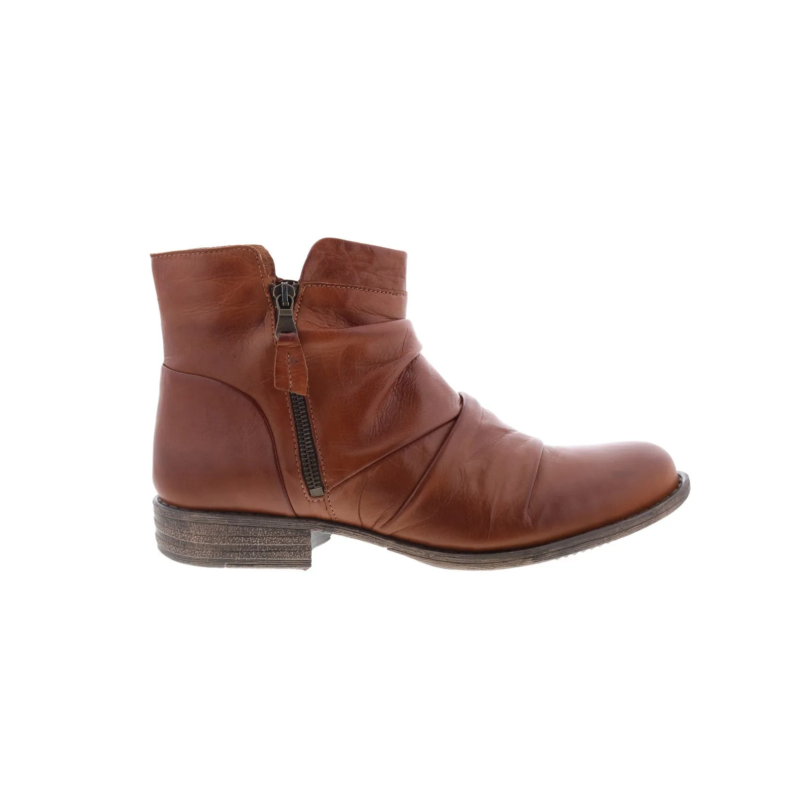 Farmer Miz Mooz Lucy-EU Womens Brown Leather Zipper Ankle & Booties Boots