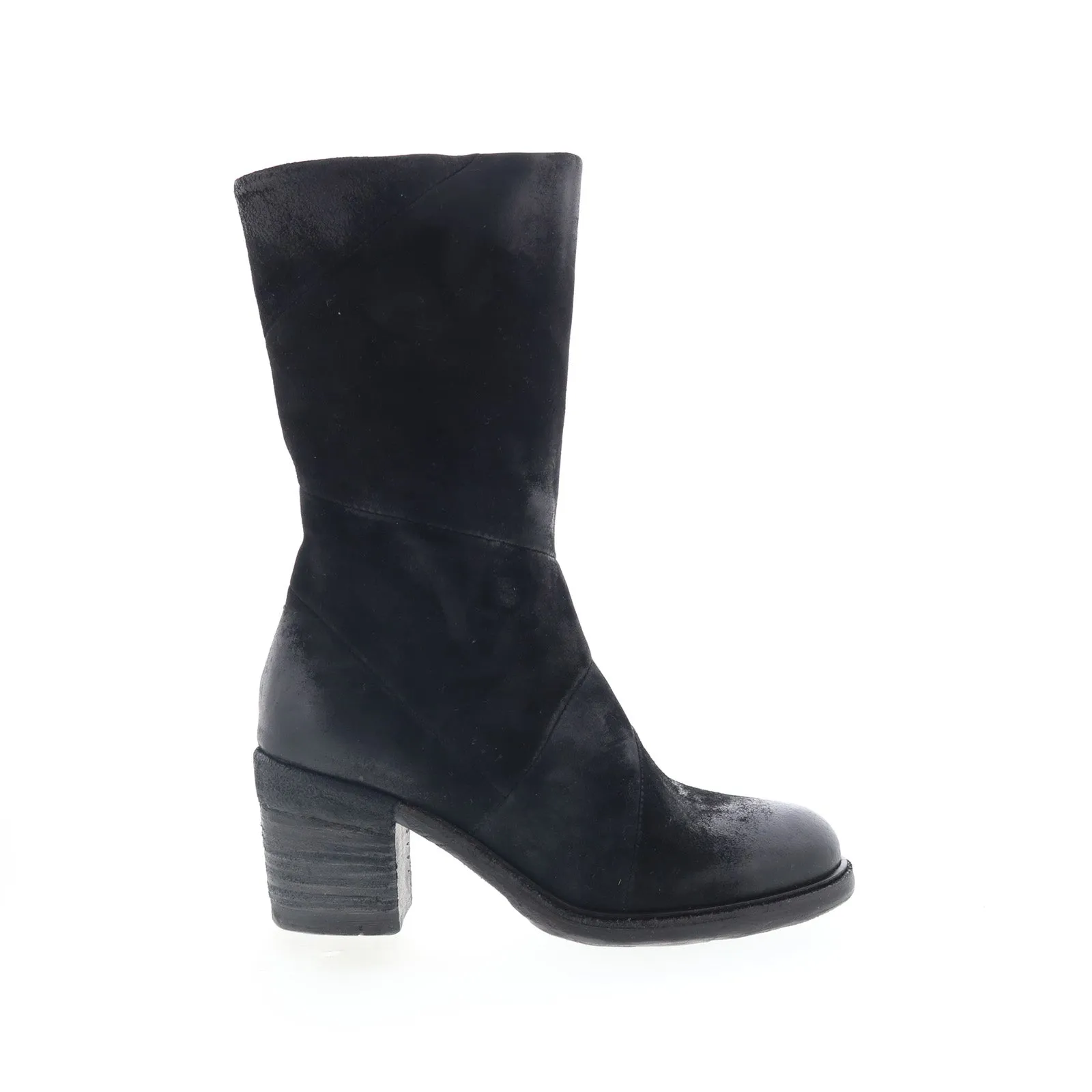 Multi Surface A.S. 98 Justin Womens Black Suede Zipper Casual Dress Boots