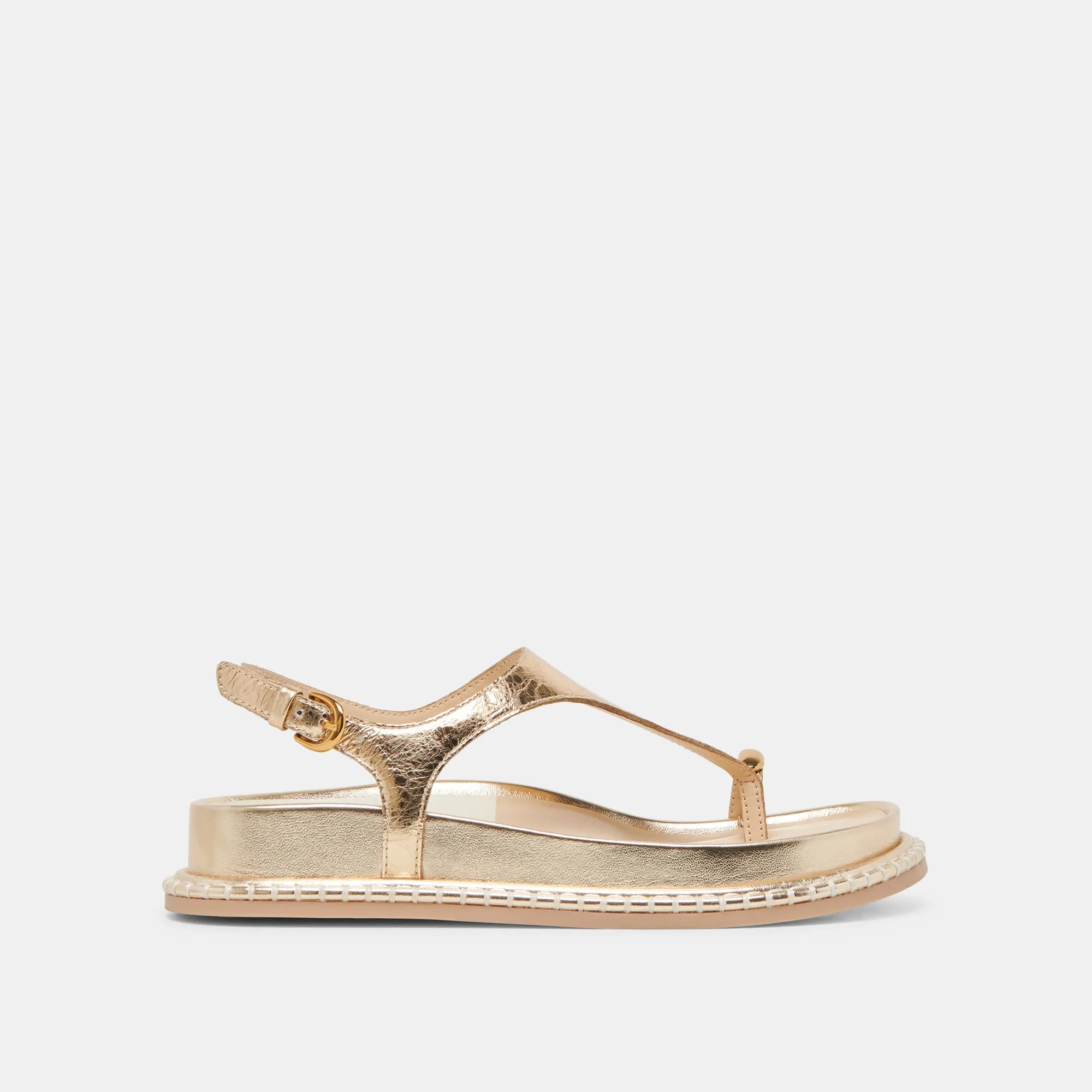 STEFAN SANDALS GOLD DISTRESSED LEATHER Travel Shoes Comfort