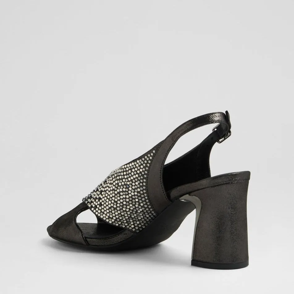 DJANGO & JULIETTE KONDUCT BLACK  SHIMMER Effortless Walk Casual Shoes