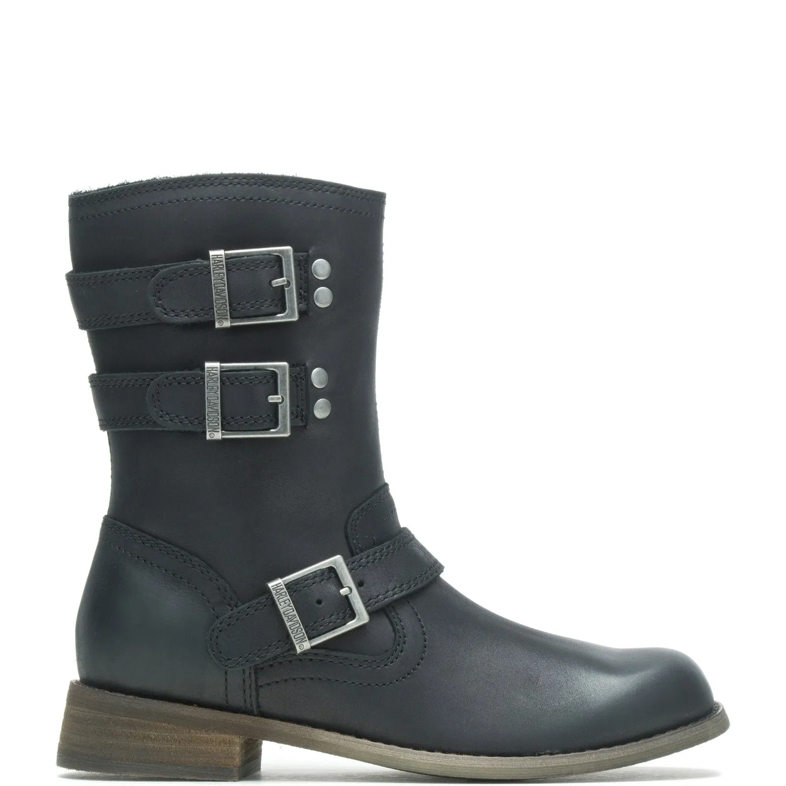 Crisp Finish Urban Style Harley-Davidson Dorilee 7" Engineer D84751 Womens Black Motorcycle Boots