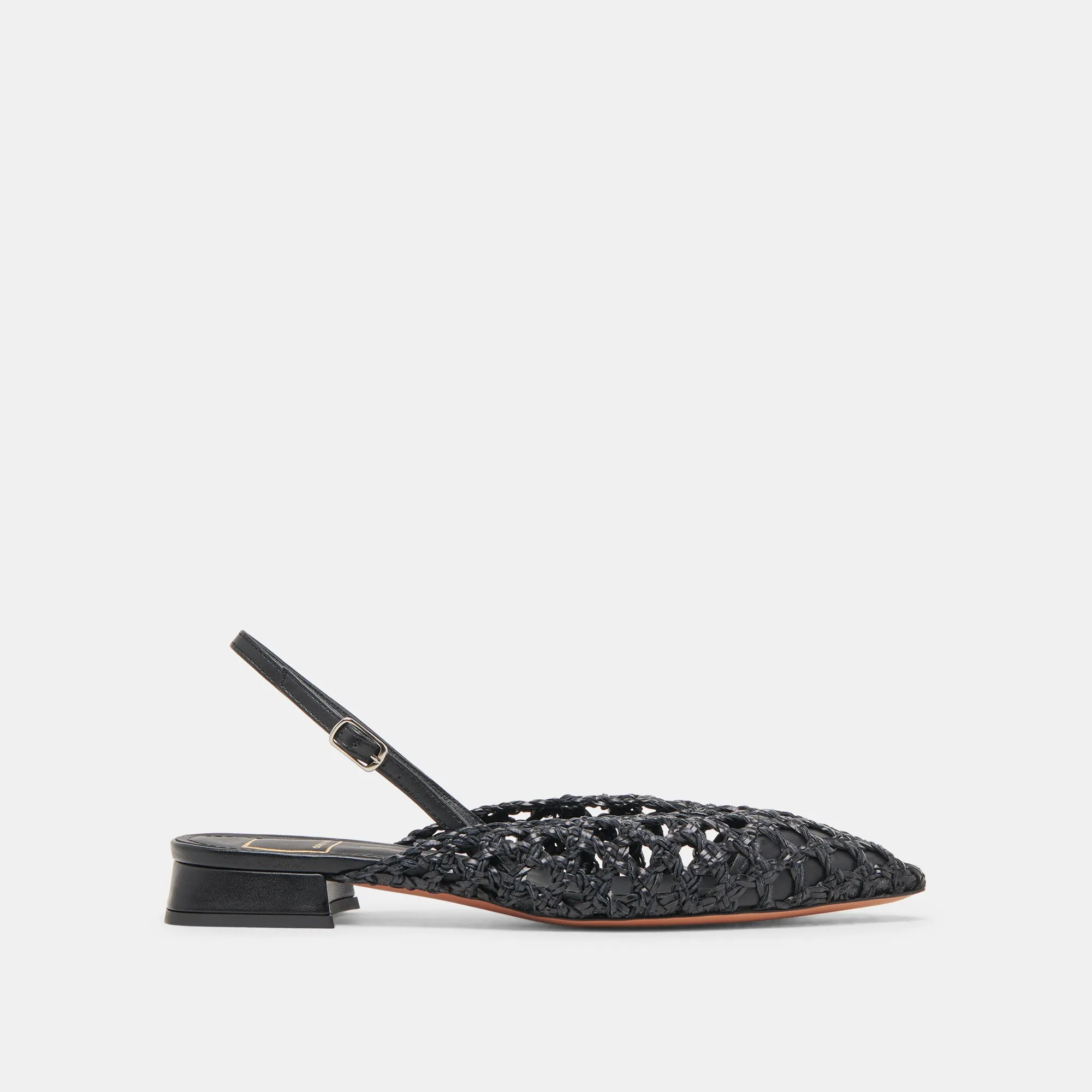 Light Padding Shoes CYNDI FLATS BLACK WOVEN
