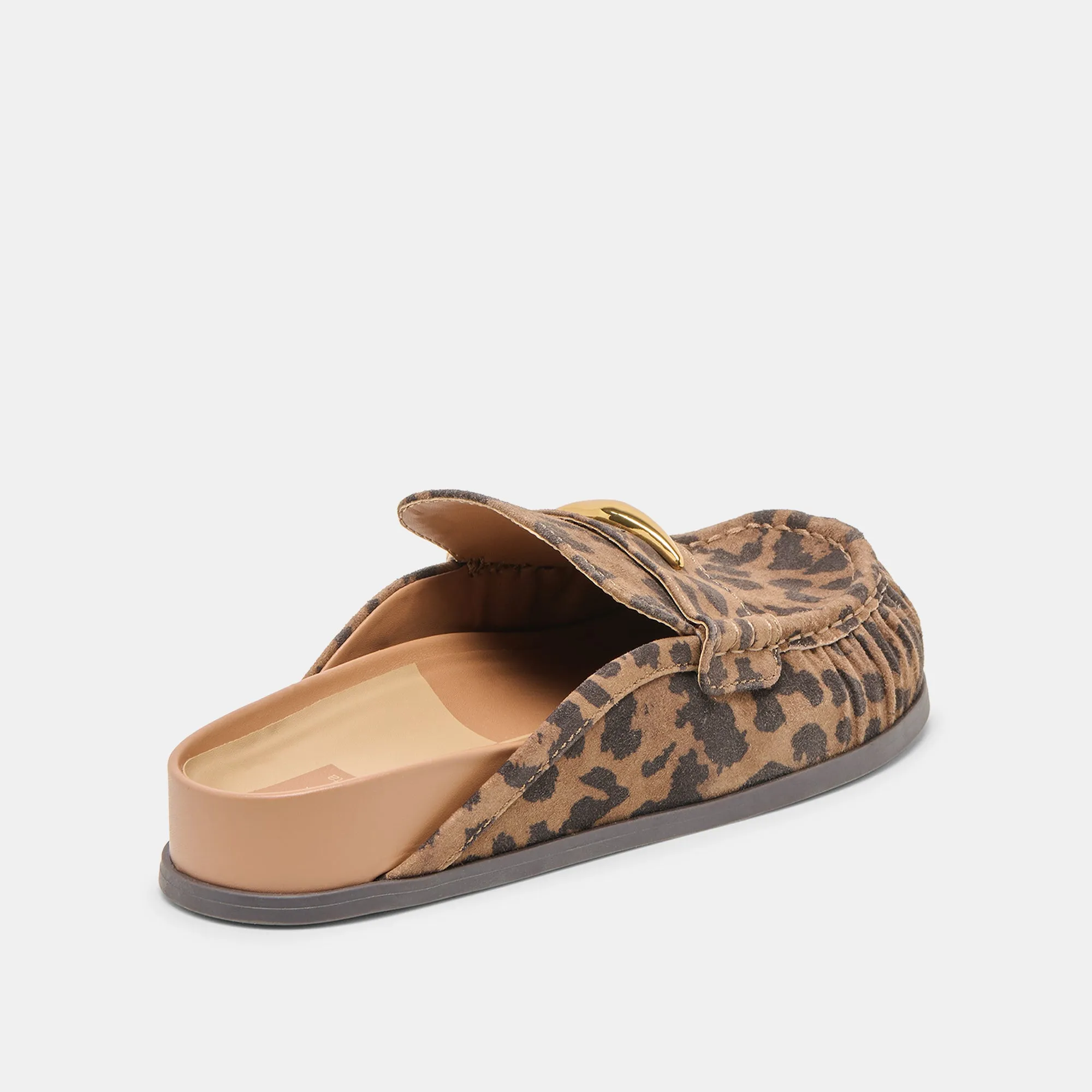 JODERO FLATS BROWN LEOPARD PRINTED SUEDE Swift Glide Planet Mood