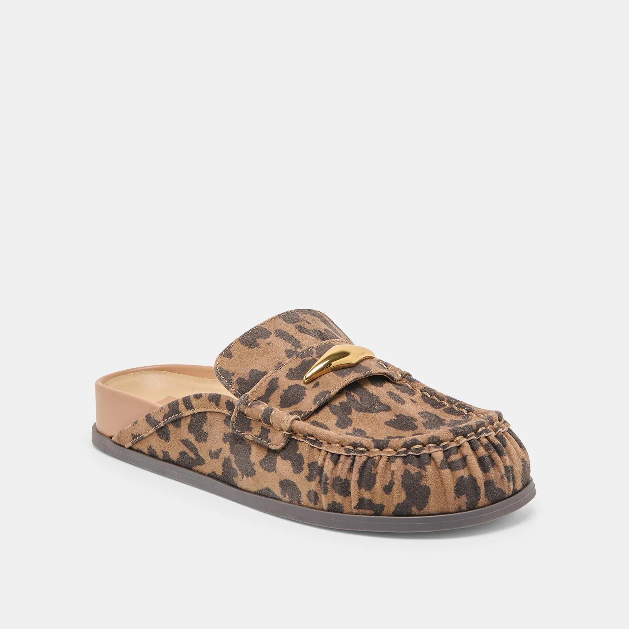 Stable Core soft pastel JODERO FLATS BROWN LEOPARD PRINTED SUEDE