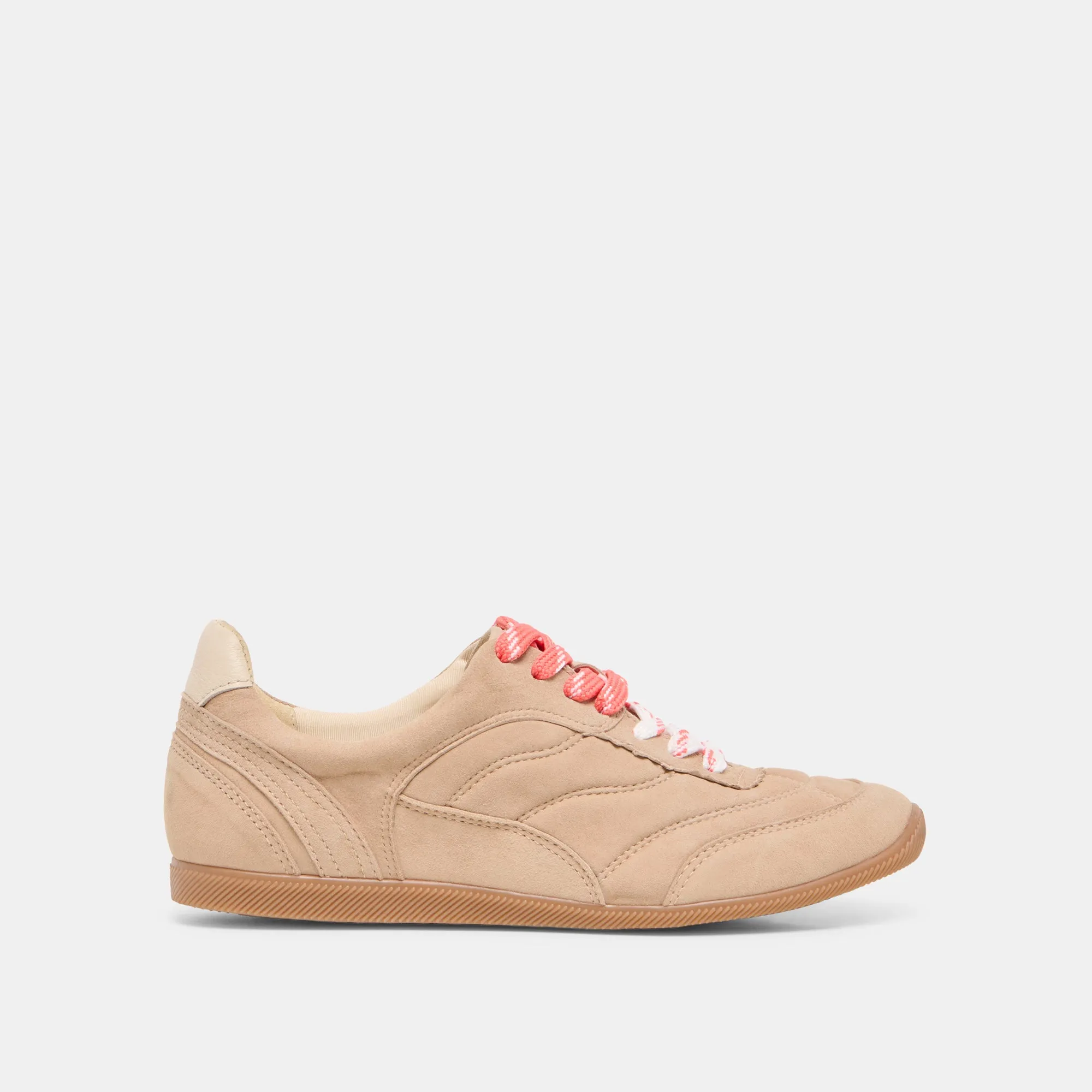 LAINI SNEAKERS CAMEL SUEDE Adjustable Fit Vibrant lining