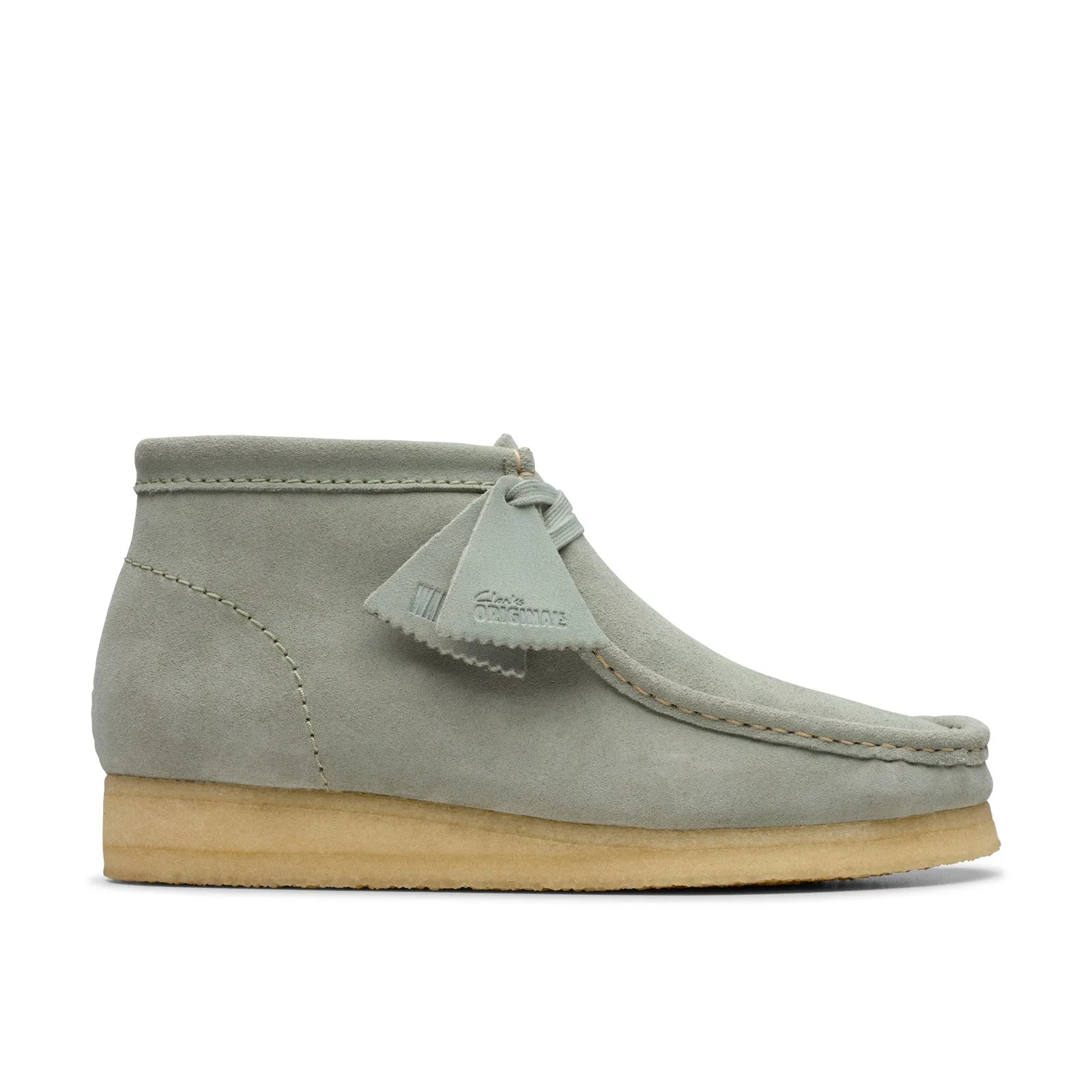 Clarks Wallabee Boot 26181139 Mens Gray Suede Lace Up Chukkas Boots Soldier