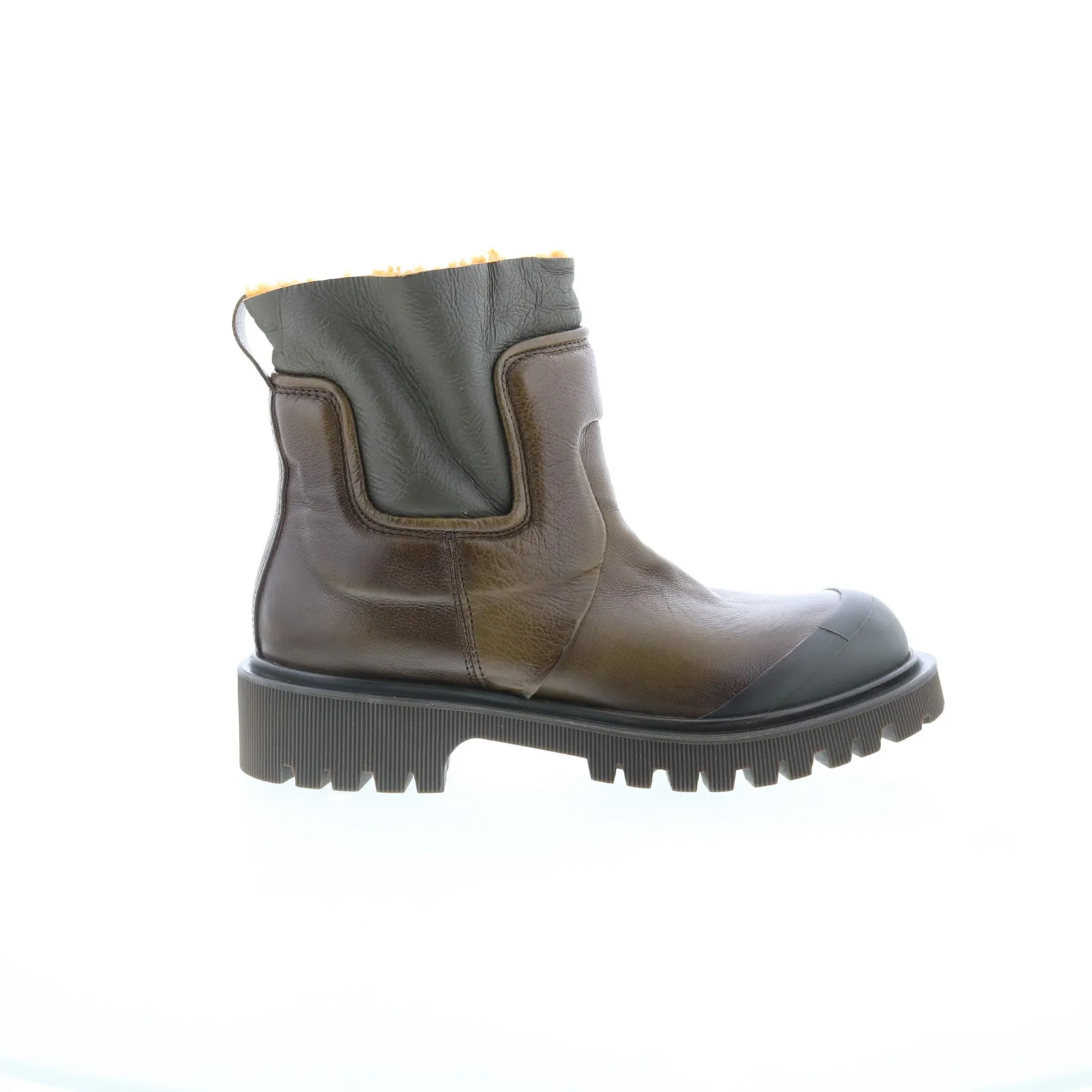 Rain Shield Comfortable Stride A.S. 98 Theodore Fur Womens Brown Leather Slip On Casual Dress Boots