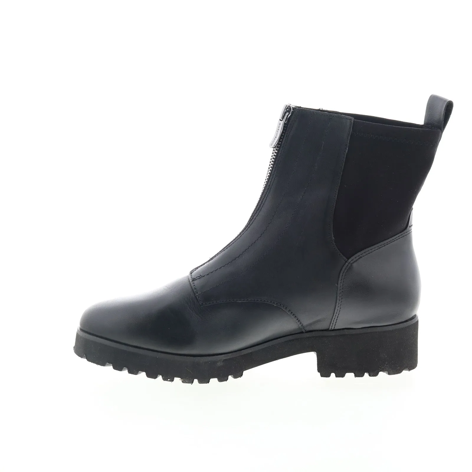 Support Foot Practical Use Easy Spirit Willet SEWILLET Womens Black Wide Leather Casual Dress Boots