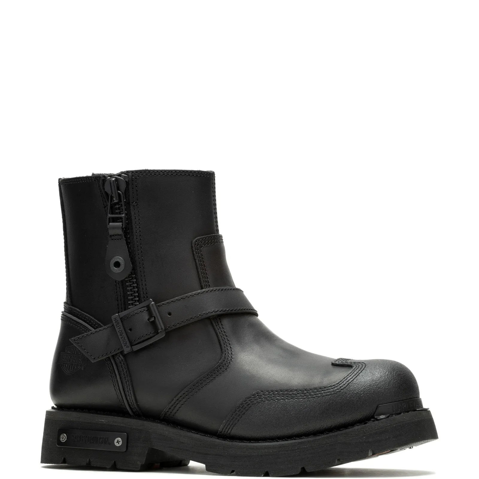 Harley-Davidson Hadan 6" D96296 Mens Black Leather Lace Up Motorcycle Boots Fashion Utility