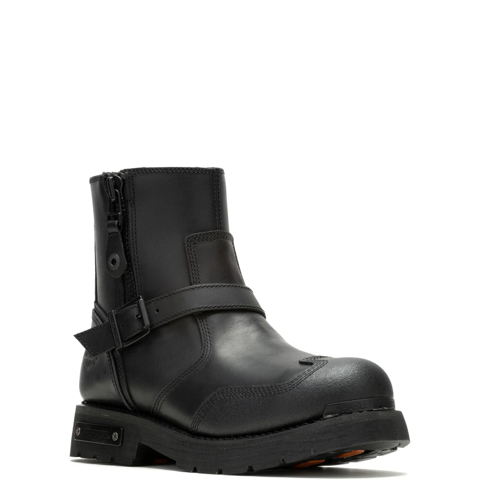 Harley-Davidson Hadan 6" D96296 Mens Black Leather Lace Up Motorcycle Boots Lightweight