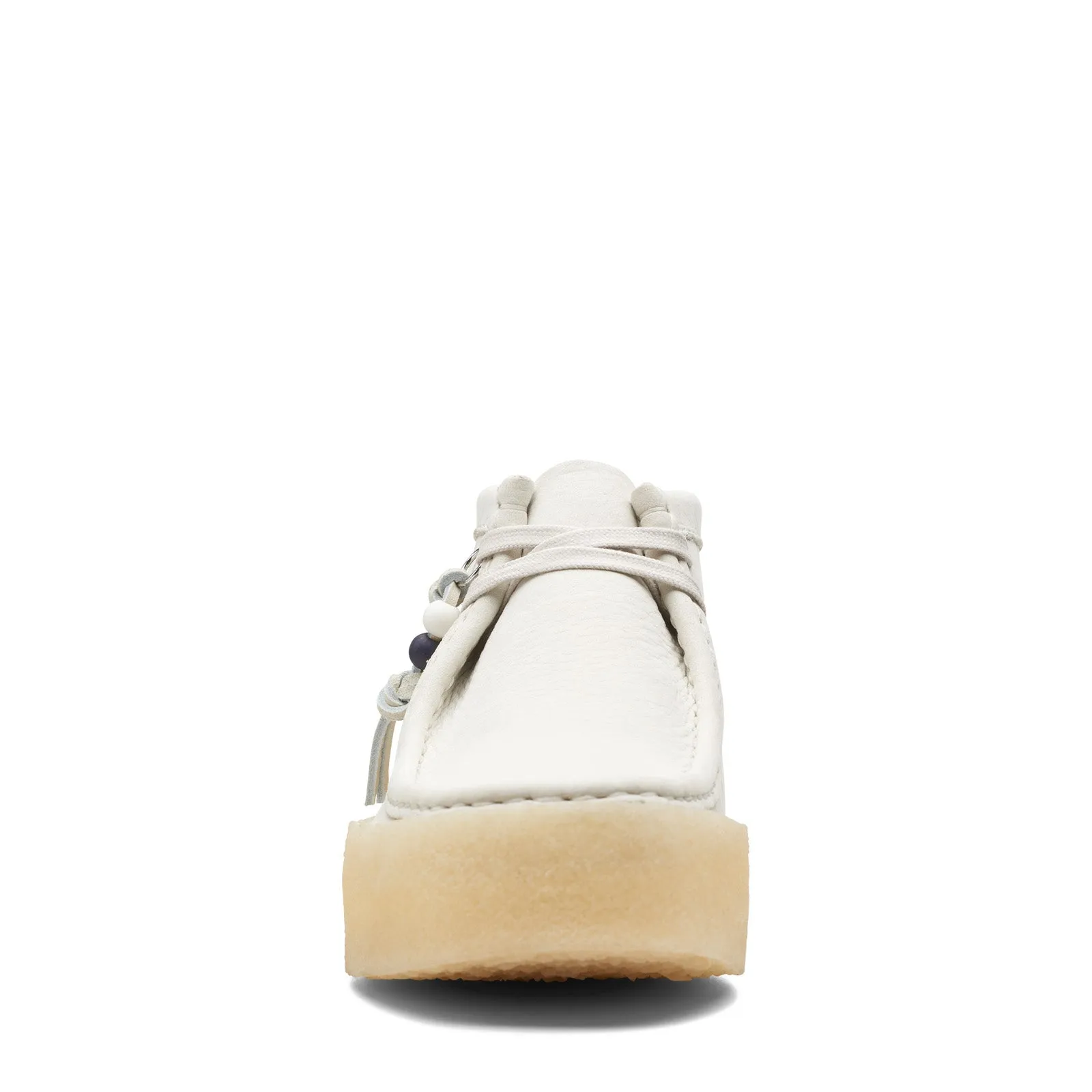 Clarks Wallabee Cup Boot 26168988 Womens White Nubuck Lace Up Chukkas Boots Classic Style Trail grip