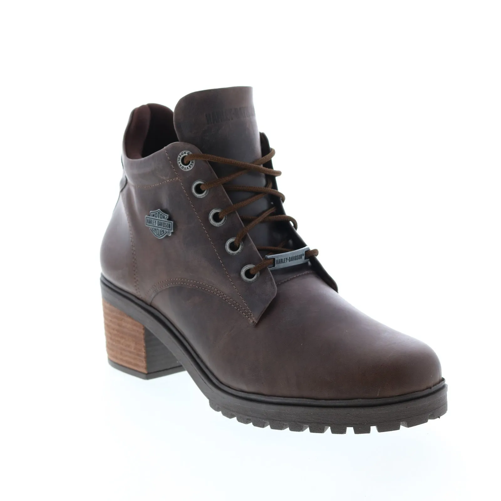 Sleek Construction Harley-Davidson Ayers 6" Laceup Chukka Womens Brown Ankle & Booties Boots