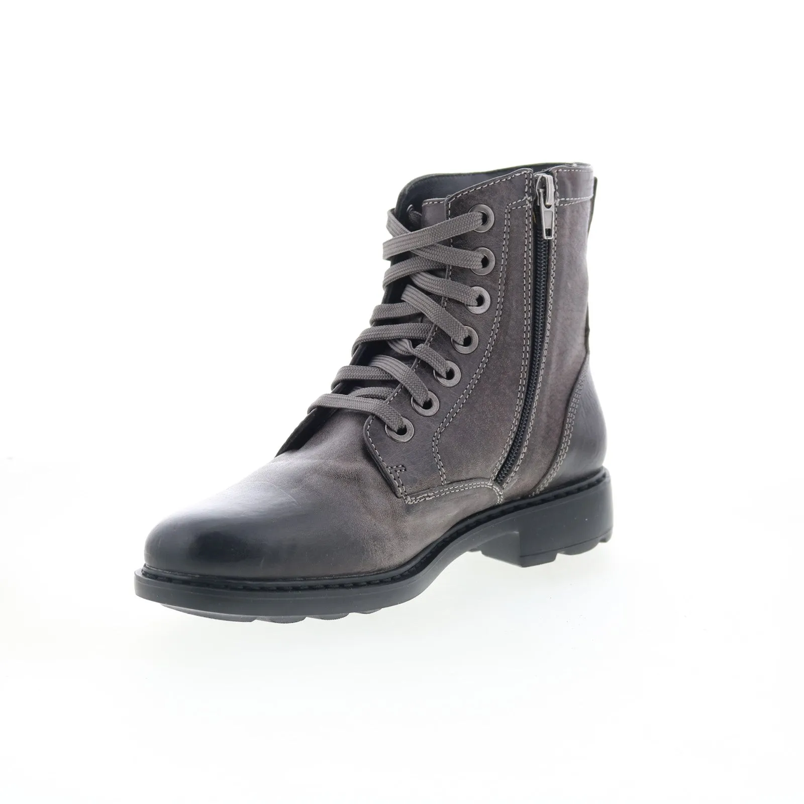 Johnston & Murphy Graice 78-51929 Womens Gray Leather Casual Dress Boots Urban Fashion Sport Inspired
