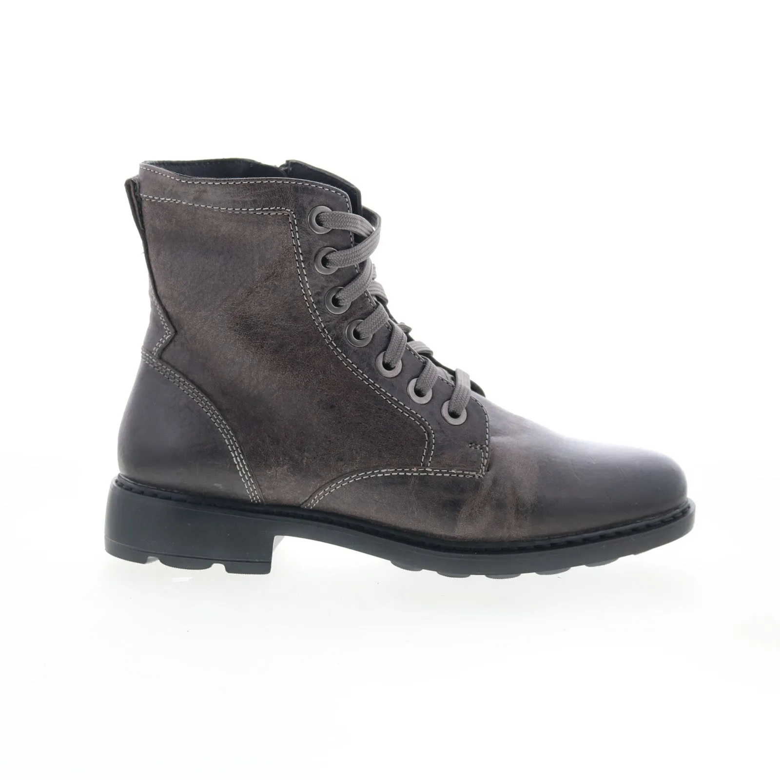 Johnston & Murphy Graice 78-51929 Womens Gray Leather Casual Dress Boots Deep Tread Compact Frame