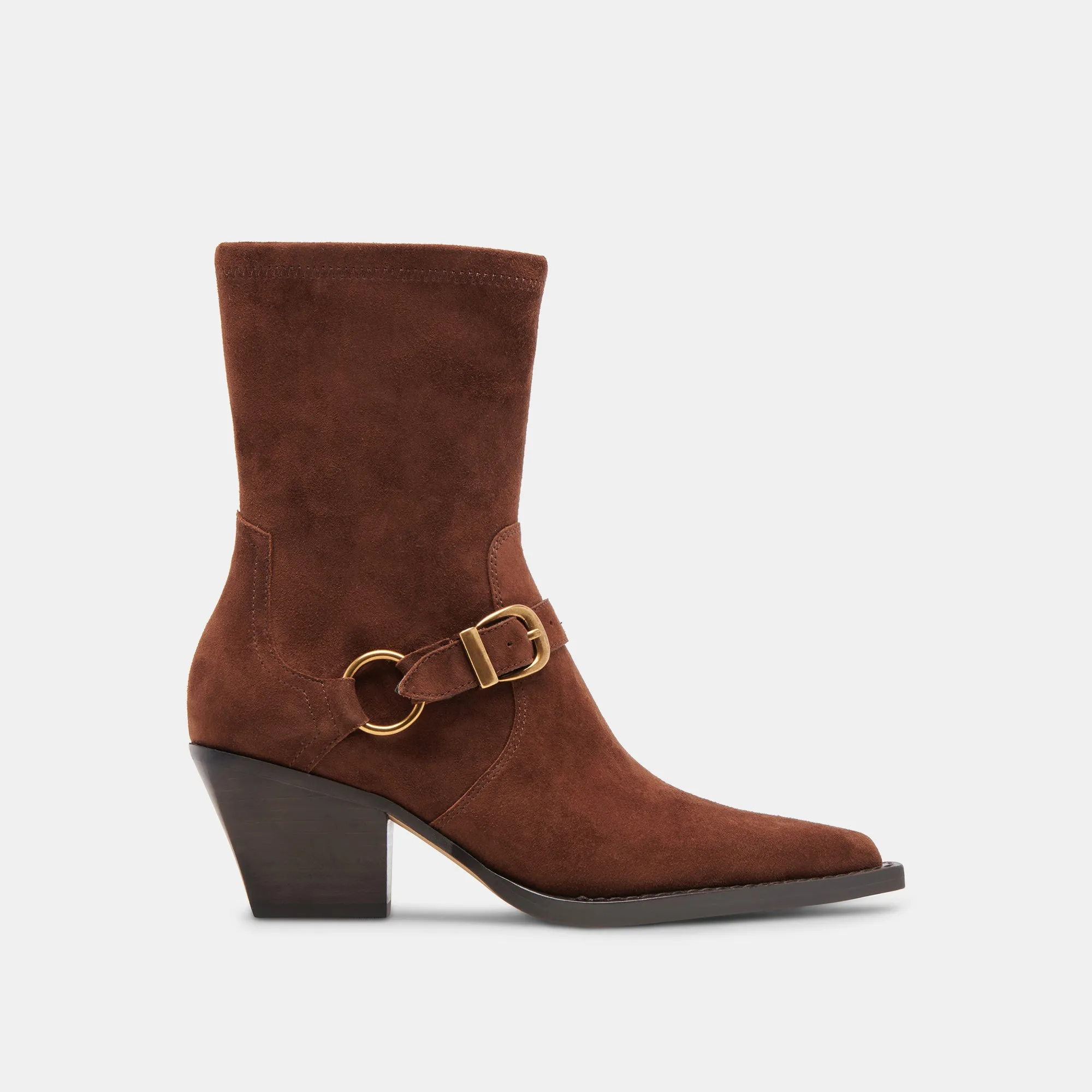 RAVE WIDE CALF BOOTS DK BROWN SUEDE Active Wear Daily Commuter