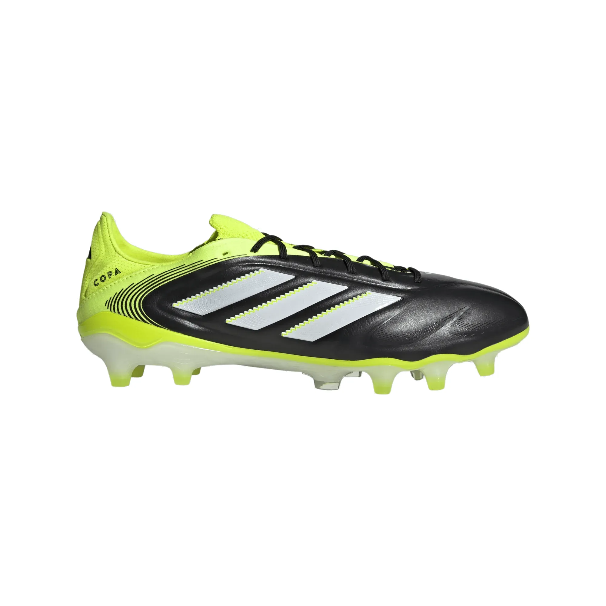 adidas Copa Pure III Elite FG Soccer Cleats (Black/Lucid Lemon) Pivot Control