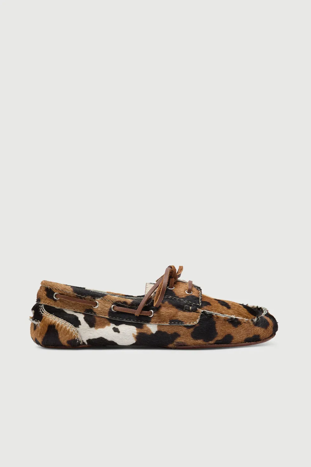 Simple Care Ivy loafers in Dark Cow print Calf Hair