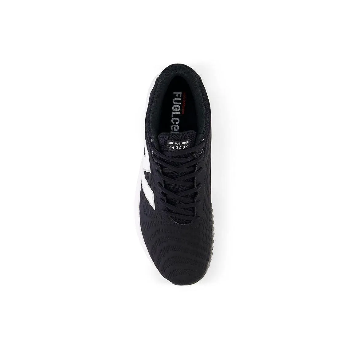 New Balance Men's FuelCell 4040 V7 Turf Baseball Shoes - Black / Optic White - T4040SK7 Metallic Trim