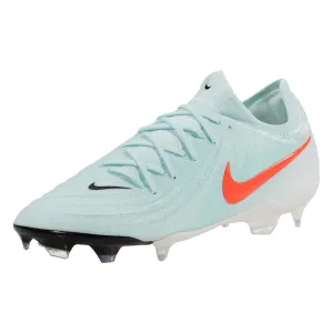 Nike Phantom GX II Pro FG Soccer Cleats (Mint/Atomic Red-Off Noir) Extra Cushion Quick-Dry