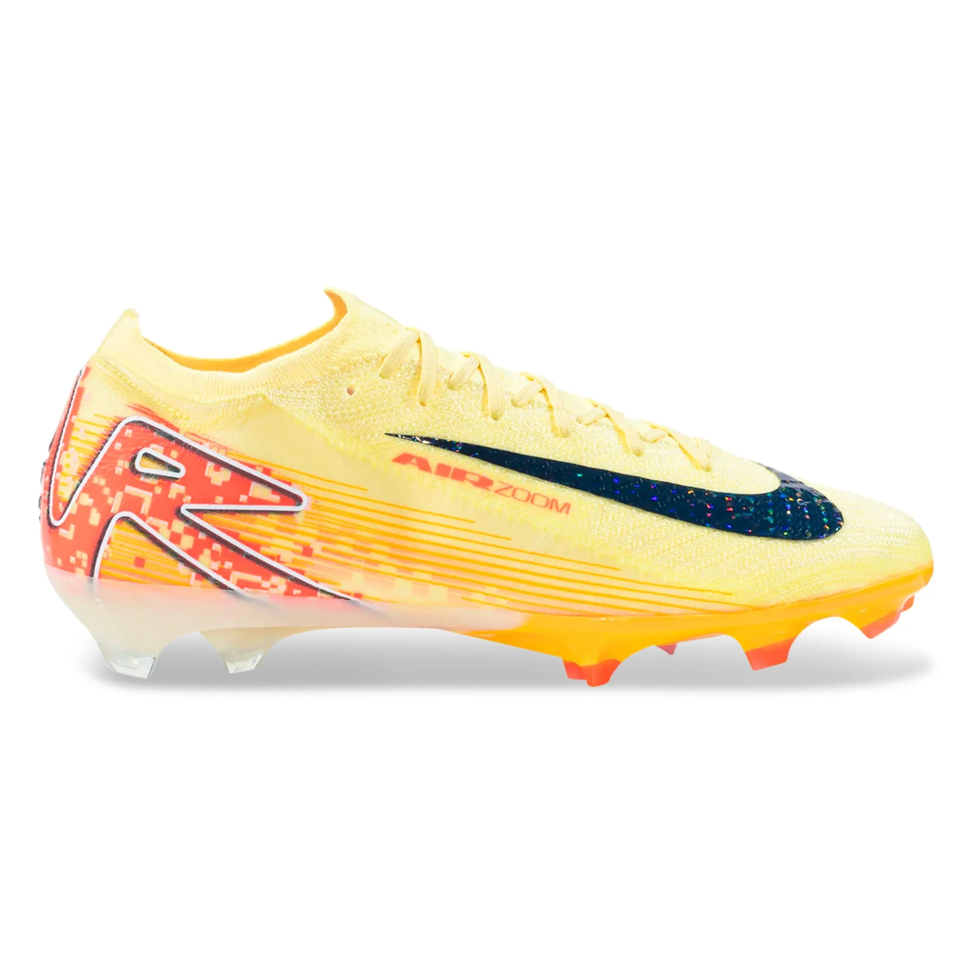 Response Time Game Routine Nike Zoom Vapor 16 Elite KM FG Soccer Cleats (Light Laser Orange/Armory Navy)