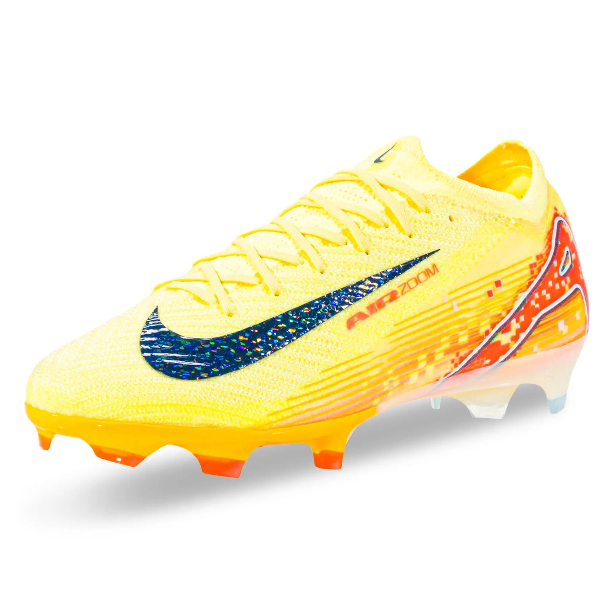 Game Motion Nike Zoom Vapor 16 Elite KM FG Soccer Cleats (Light Laser Orange/Armory Navy)