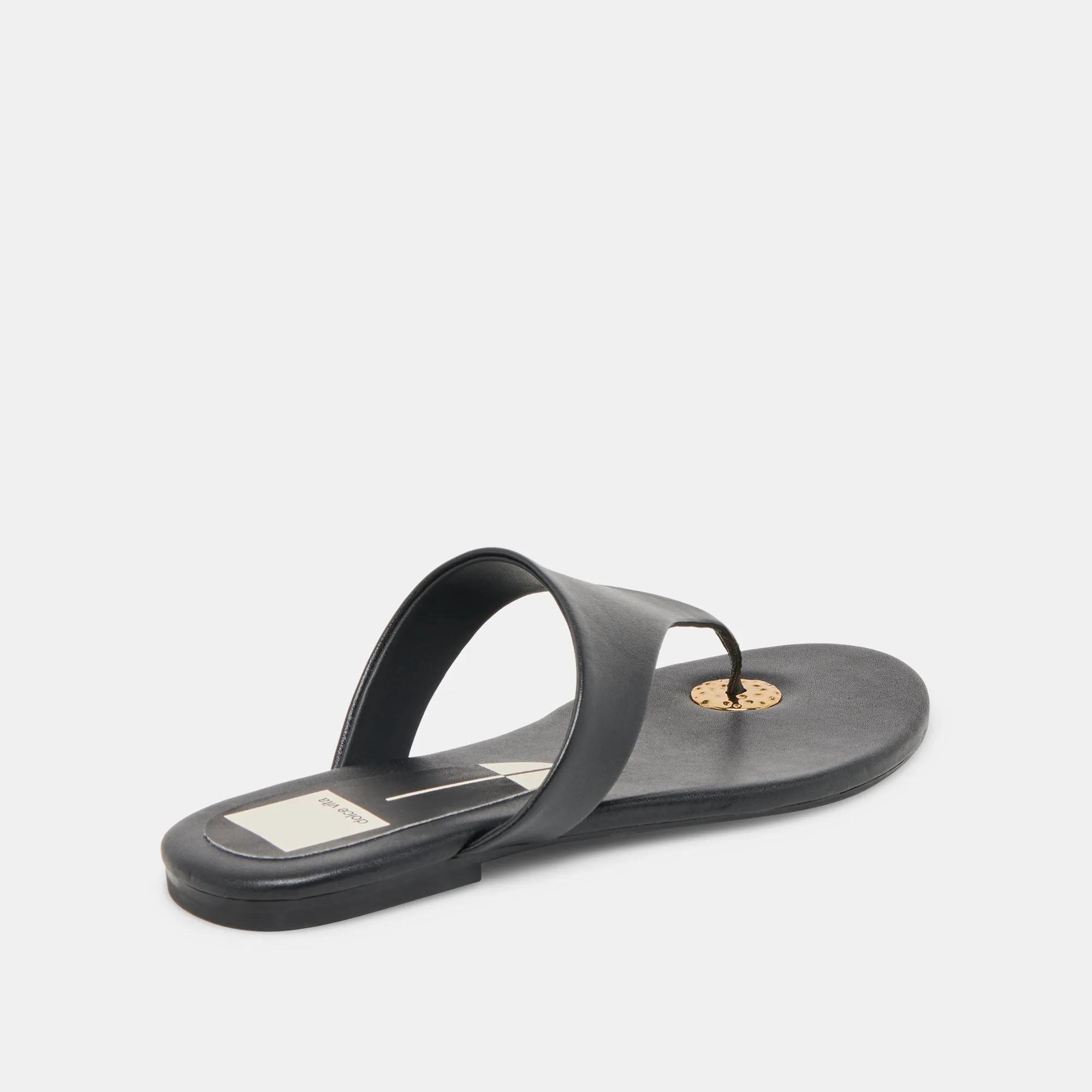 KITTLE SANDALS BLACK LEATHER Arch Care Foam Comfort