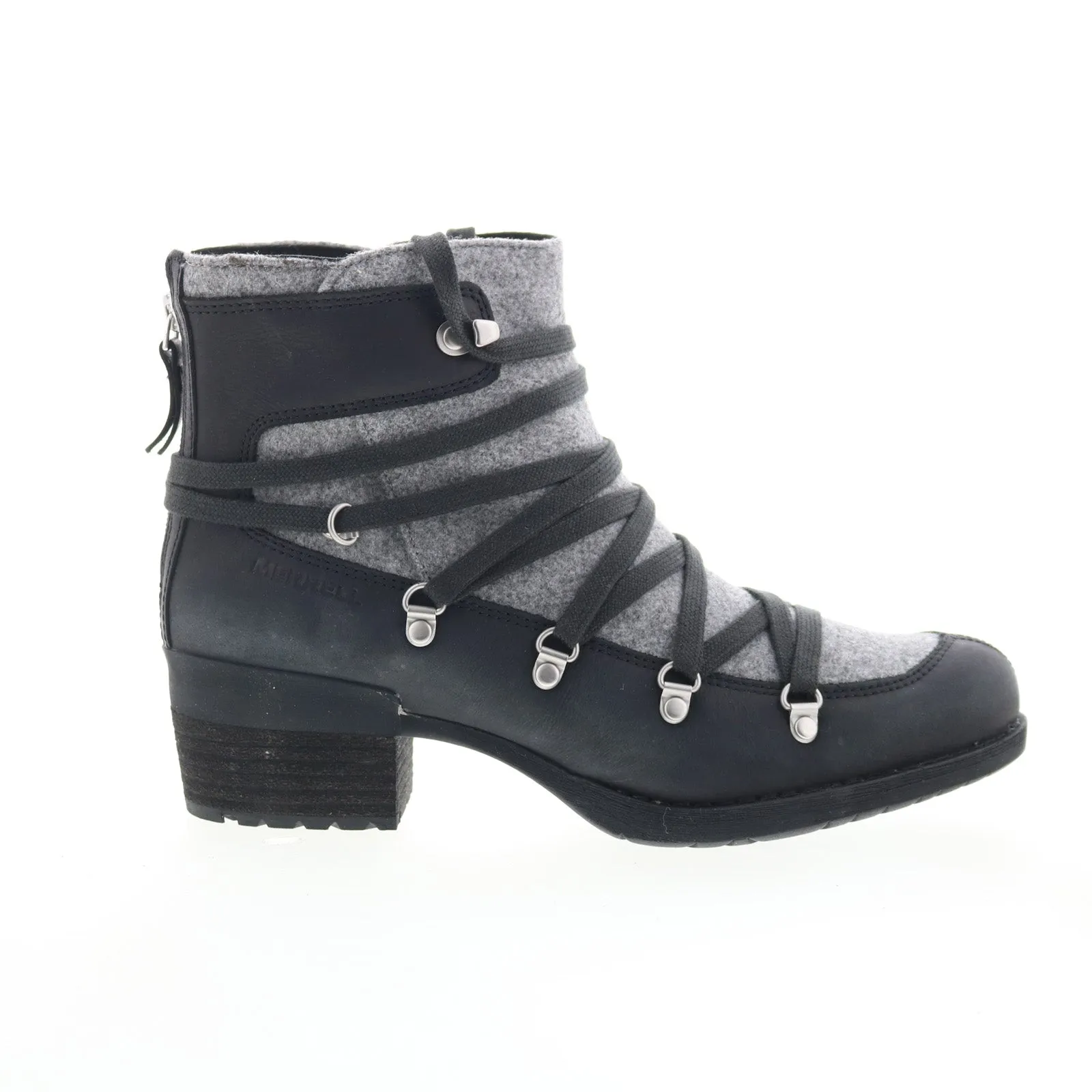Merrell Shiloh II Warm J004420 Womens Black Leather Ankle & Booties Boots Mountain use Winter Style