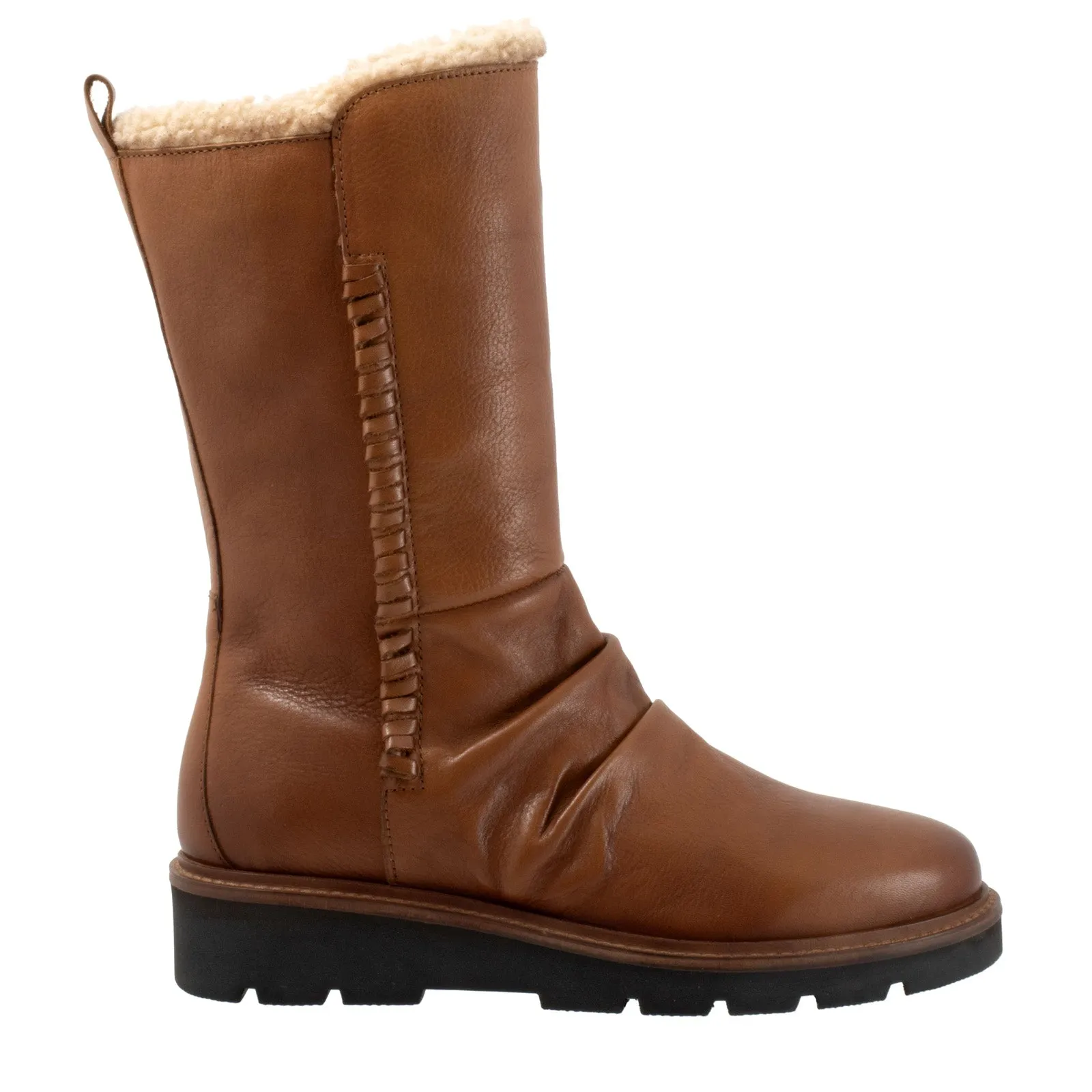 Softwalk Warner S2371-215 Womens Brown Leather Casual Dress Boots Snow Season