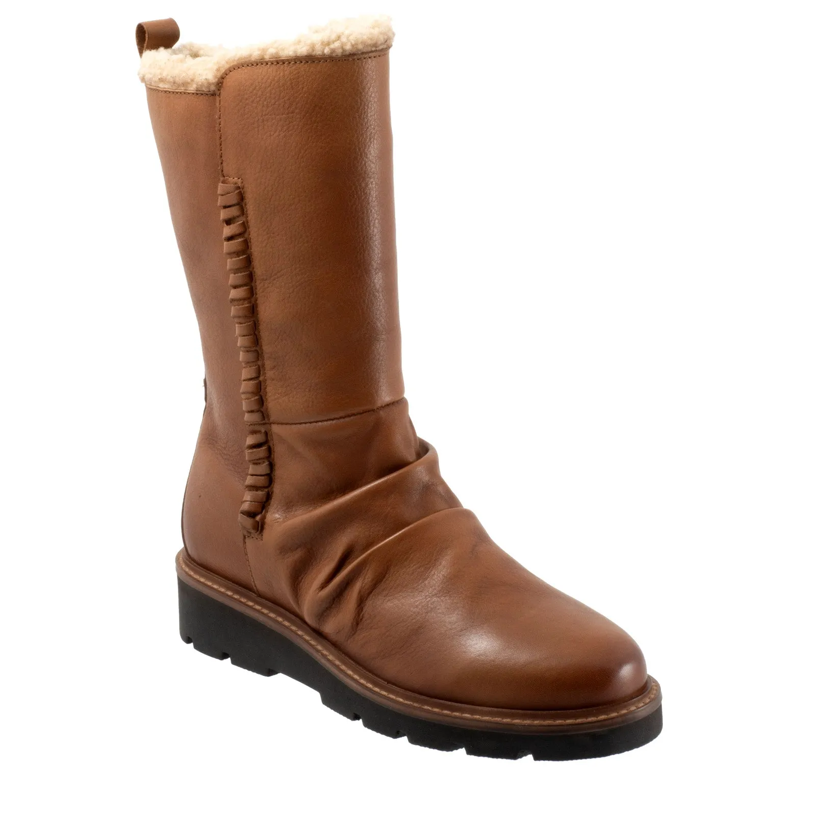 Flexible Comfort Softwalk Warner S2371-215 Womens Brown Leather Casual Dress Boots