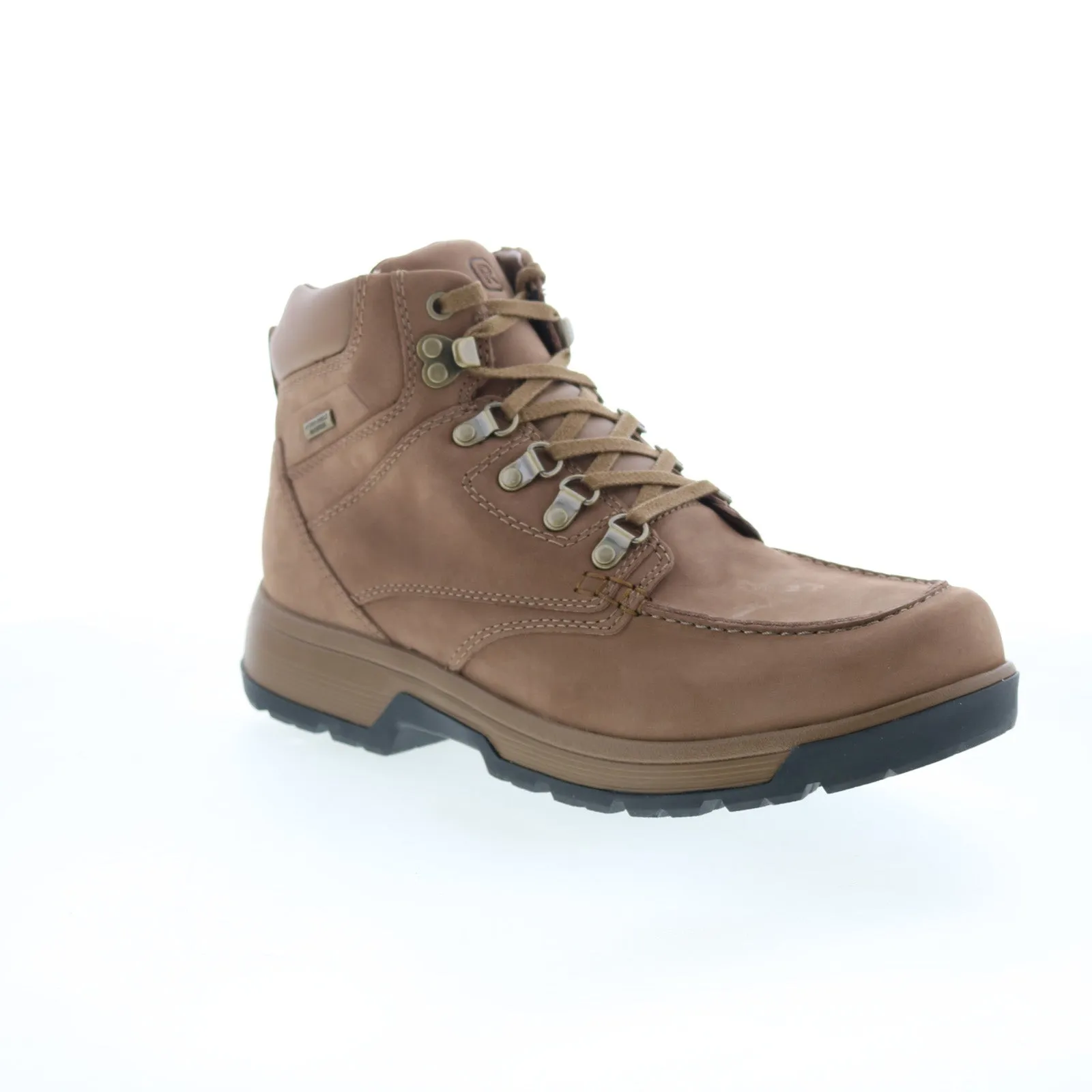Comfortable Heel Counter Rockport Ezra Waterproof RMEZRA Mens Brown Leather Casual Dress Boots