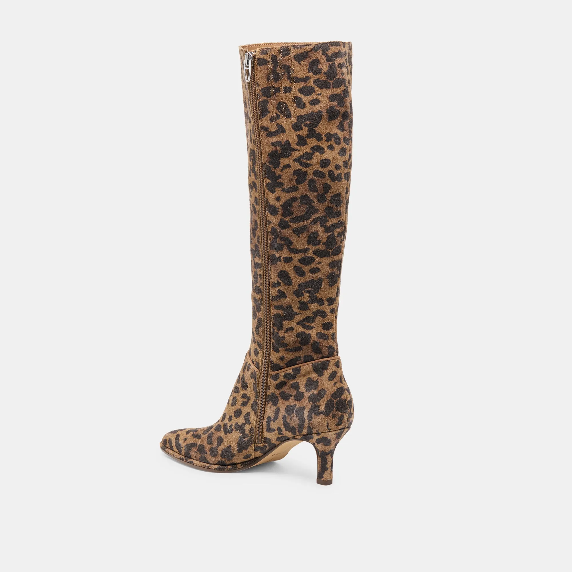 ALDY BOOTS BROWN LEOPARD PRINTED SUEDE Mountain Proof Comfortable Balance