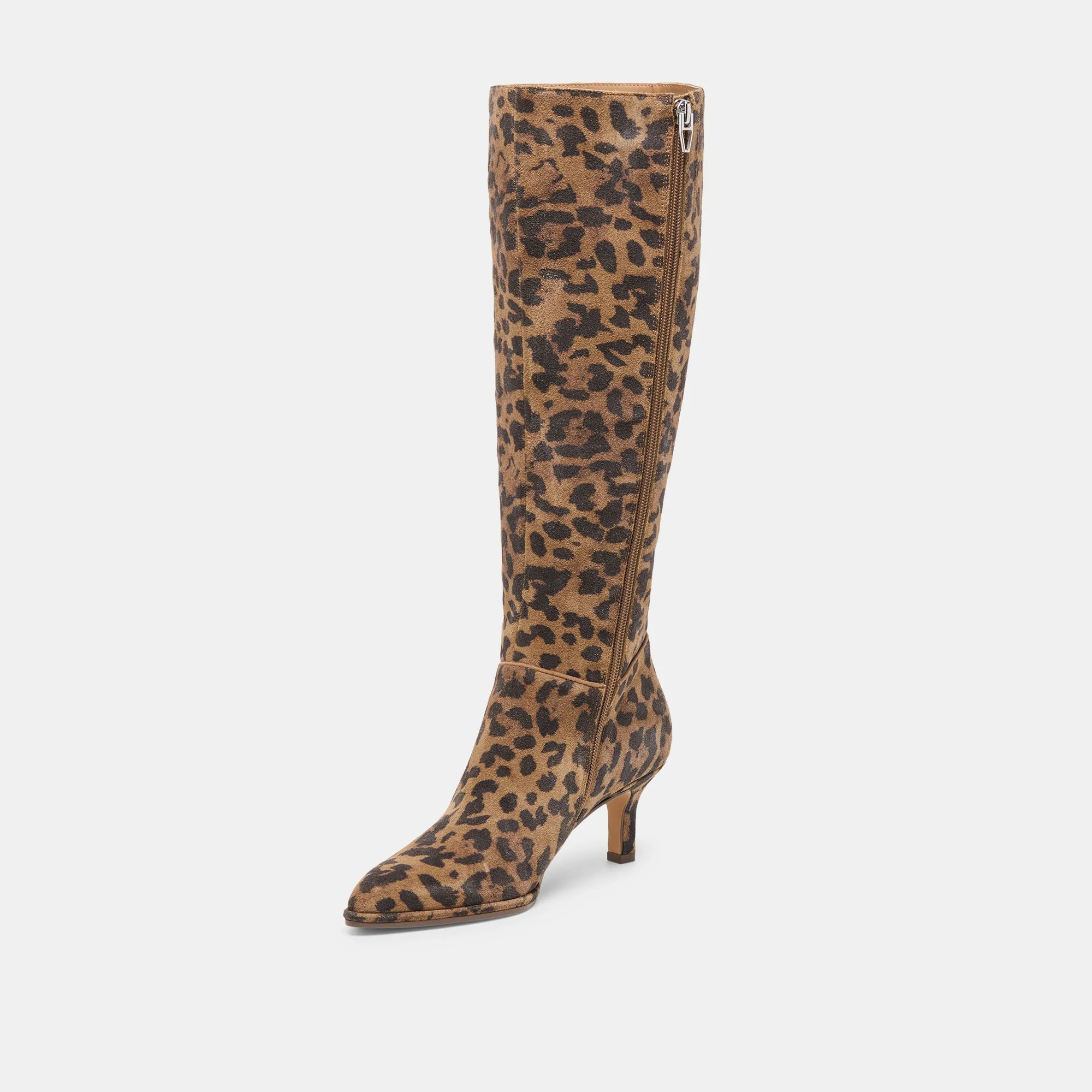 Secure fit Active Wear ALDY BOOTS BROWN LEOPARD PRINTED SUEDE
