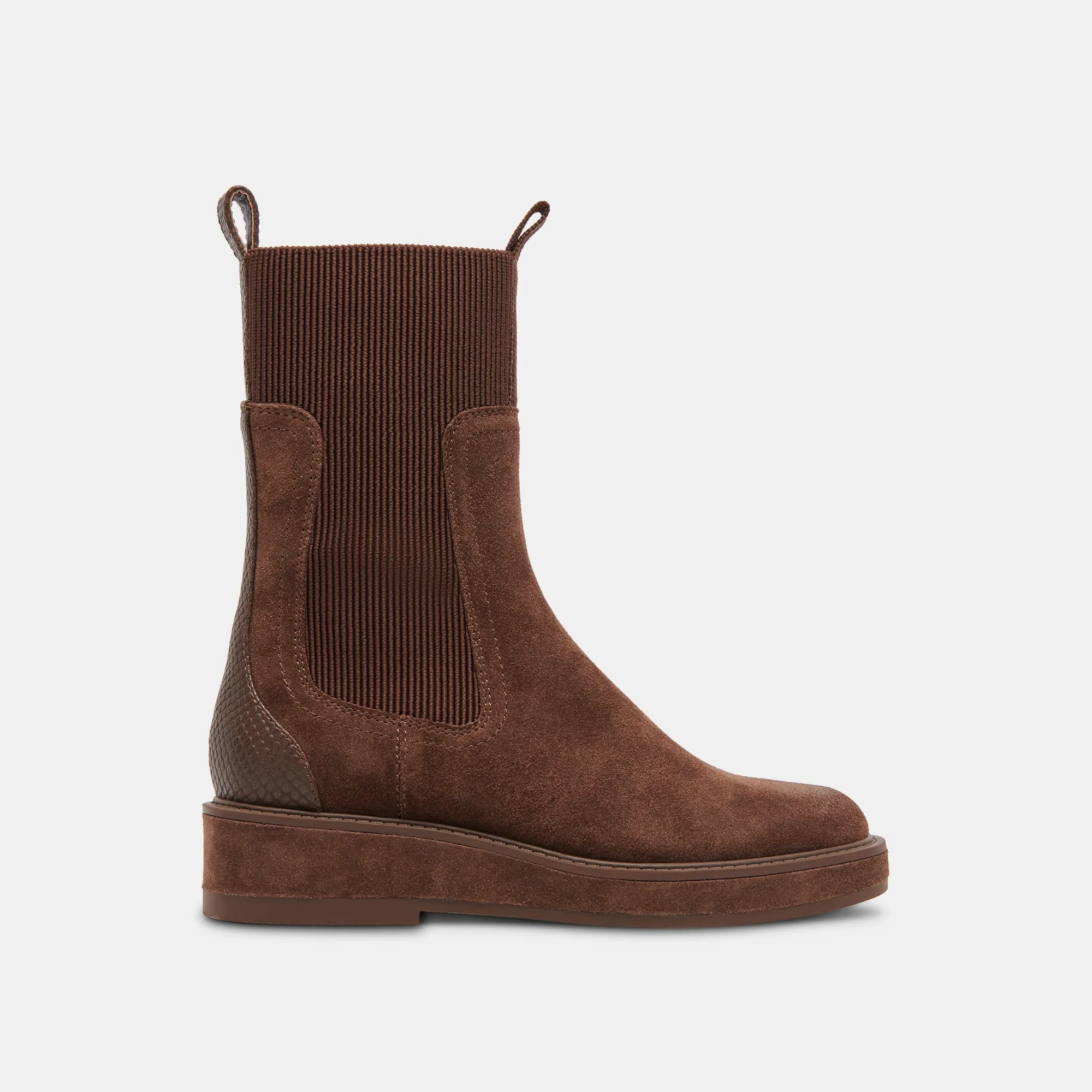 ELYSE H2O WIDE BOOTS COCOA SUEDE Dust proof