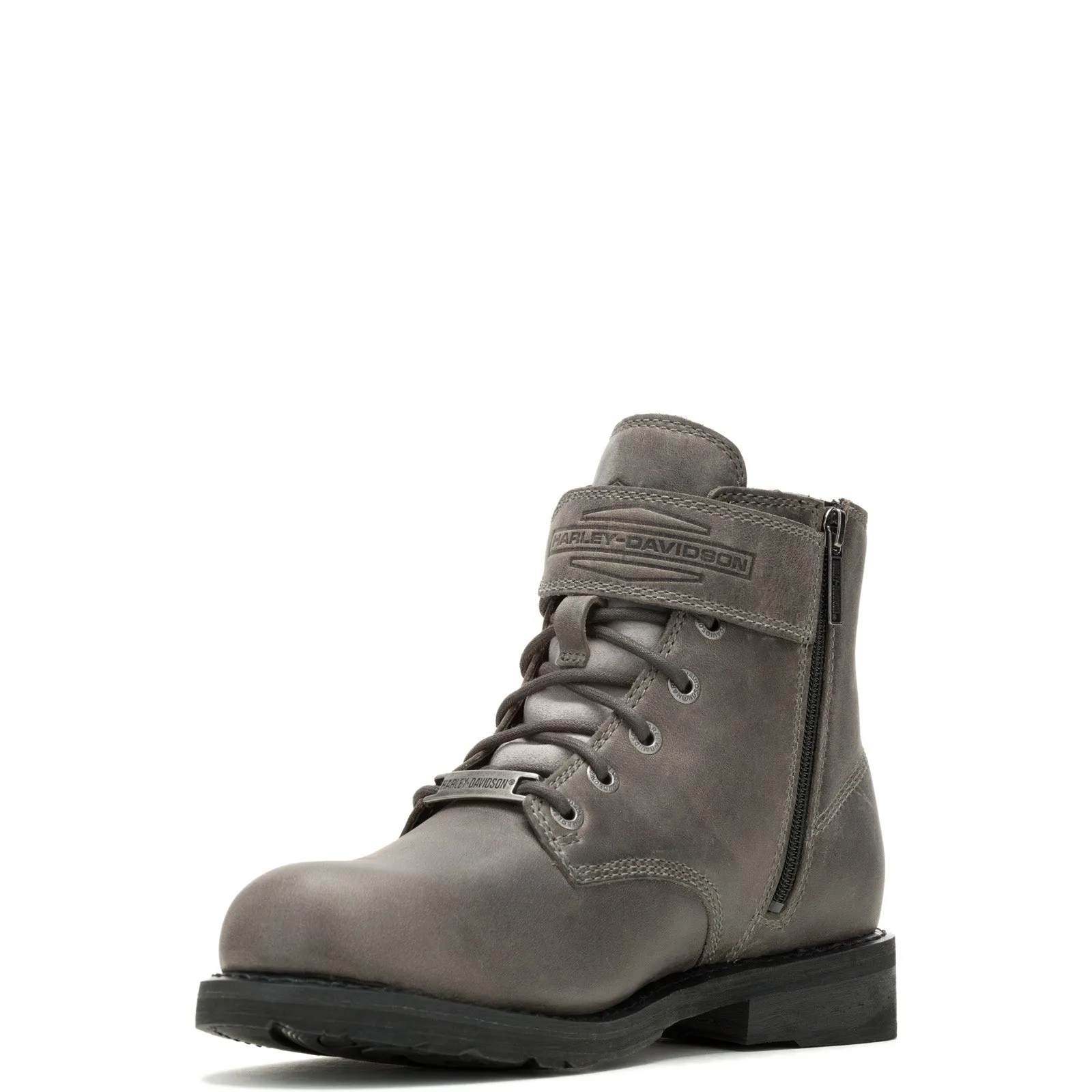 Harley-Davidson Vntgmoto Short 5.75" D93872 Mens Gray Motorcycle Boots Smooth Entry lightweight fabric