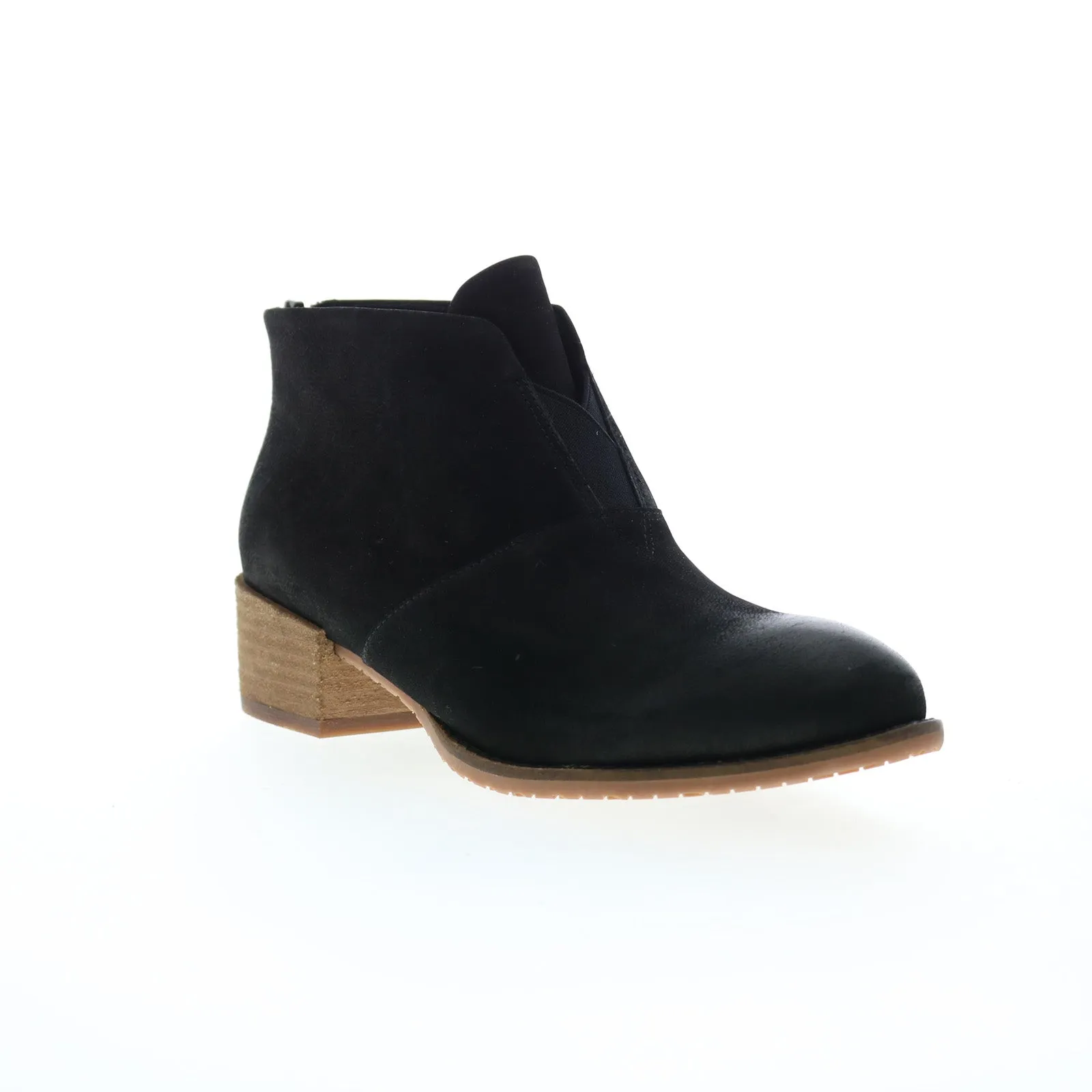 Softwalk Tilden S2060-004 Womens Black Wide Nubuck Ankle & Booties Boots Anti Slip Slip Block