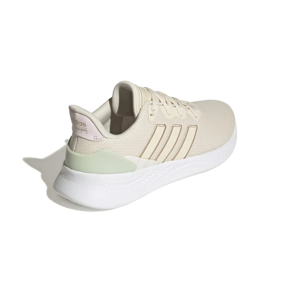 ADIDAS GZ6773 PUREMOTION SE WMN'S (Medium) White/Beige/Green Textile Running Shoes All - weather use running in well - maintained tracks shoes