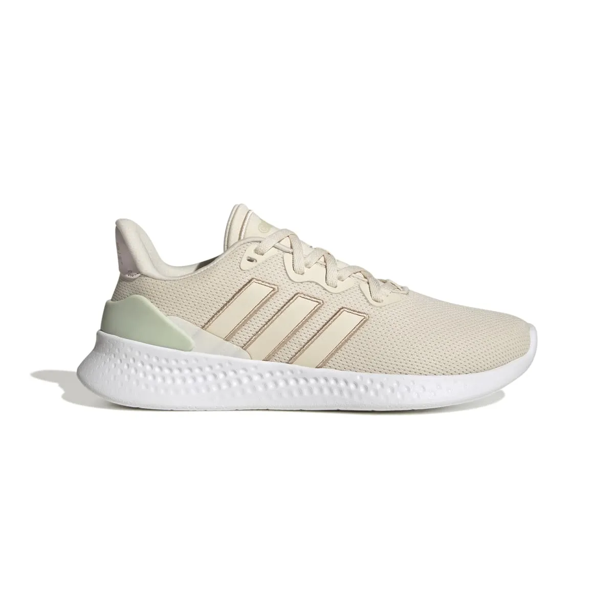 velvet - finish - design shoes ADIDAS GZ6773 PUREMOTION SE WMN'S (Medium) White/Beige/Green Textile Running Shoes