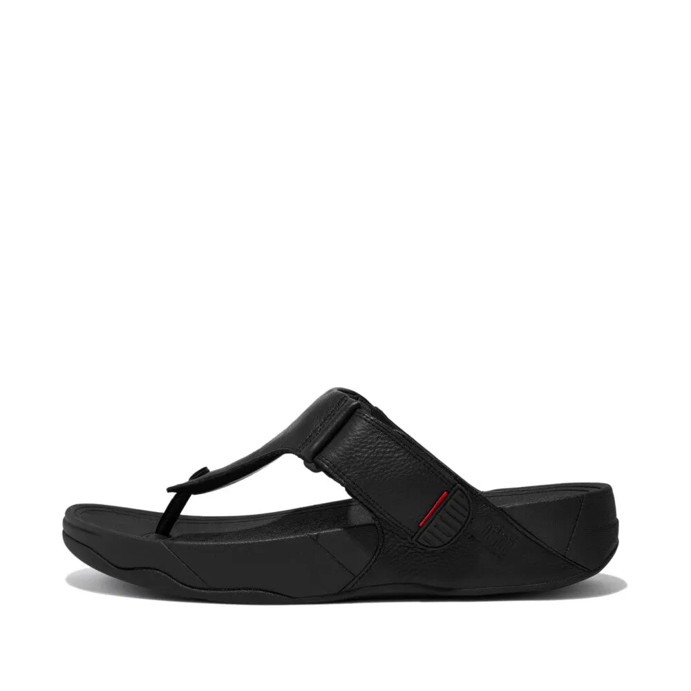 FitFlop TRAKK II Mens Leather Flip-Flops Block Step Shady Step