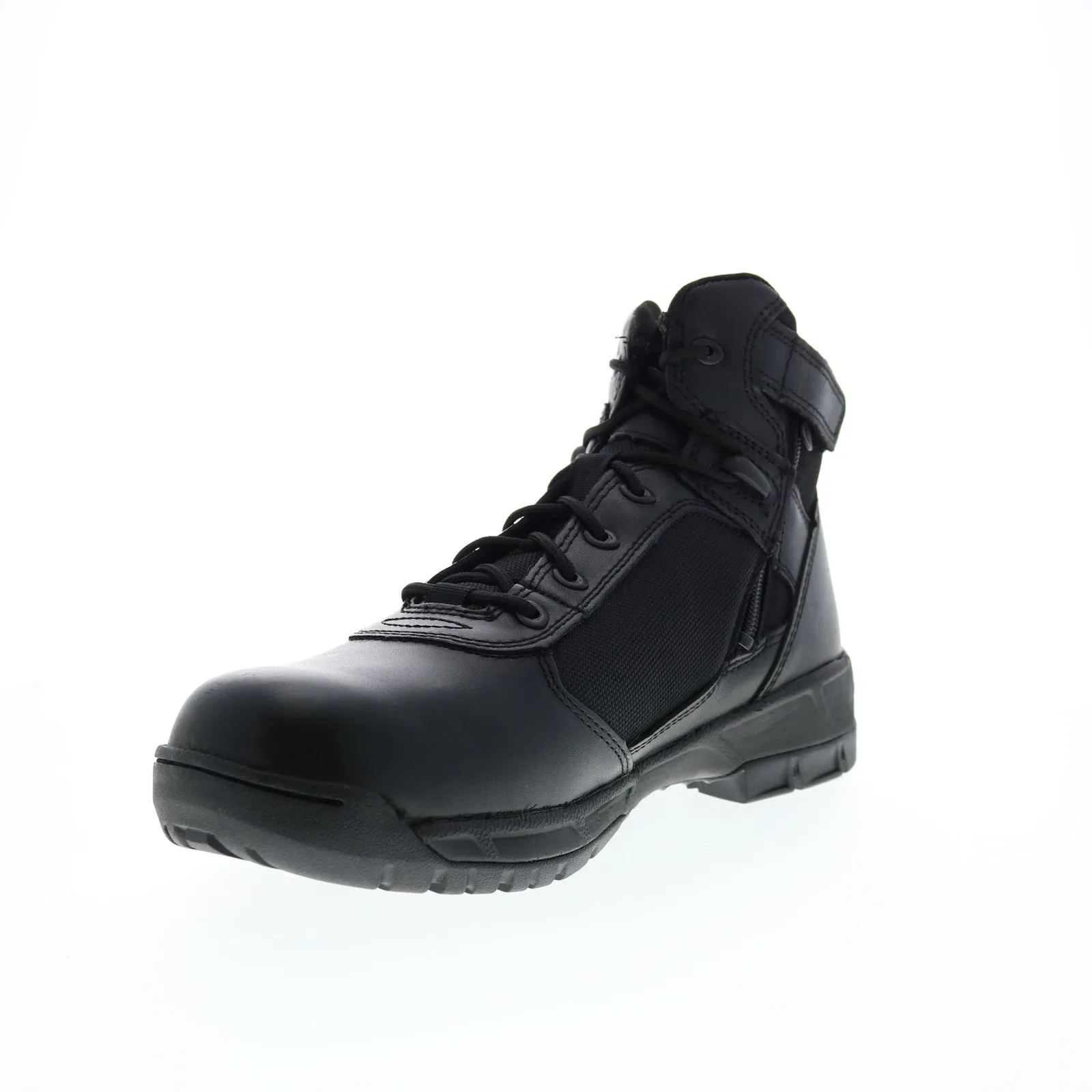 Bates Tactical Sport 2 Mid Side Zip E03161 Mens Black Leather Tactical Boots Long Walks Functional