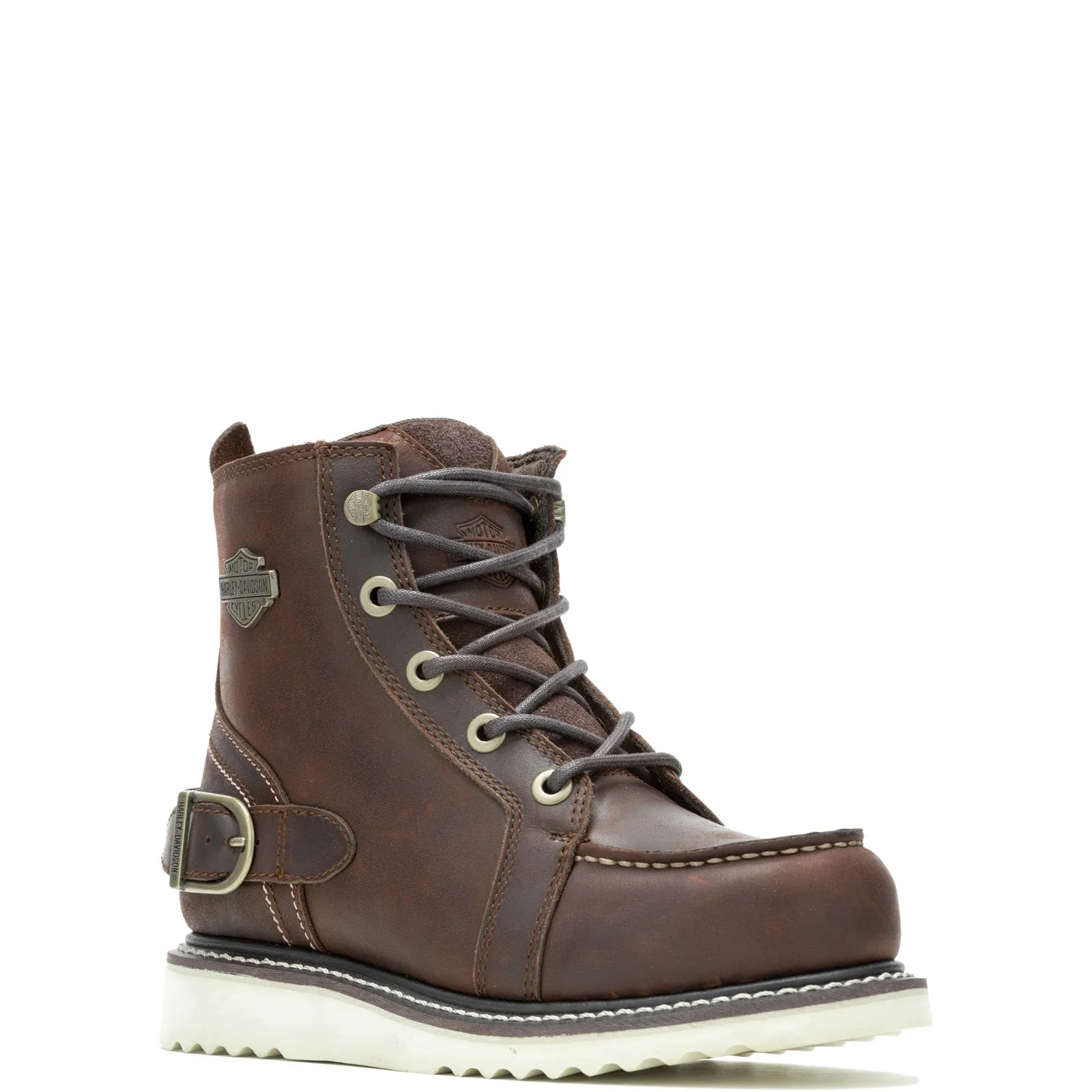 Harley-Davidson Jaynes 5" Lace D84798 Womens Brown Leather Motorcycle Boots Anti-slip Lightweight Design