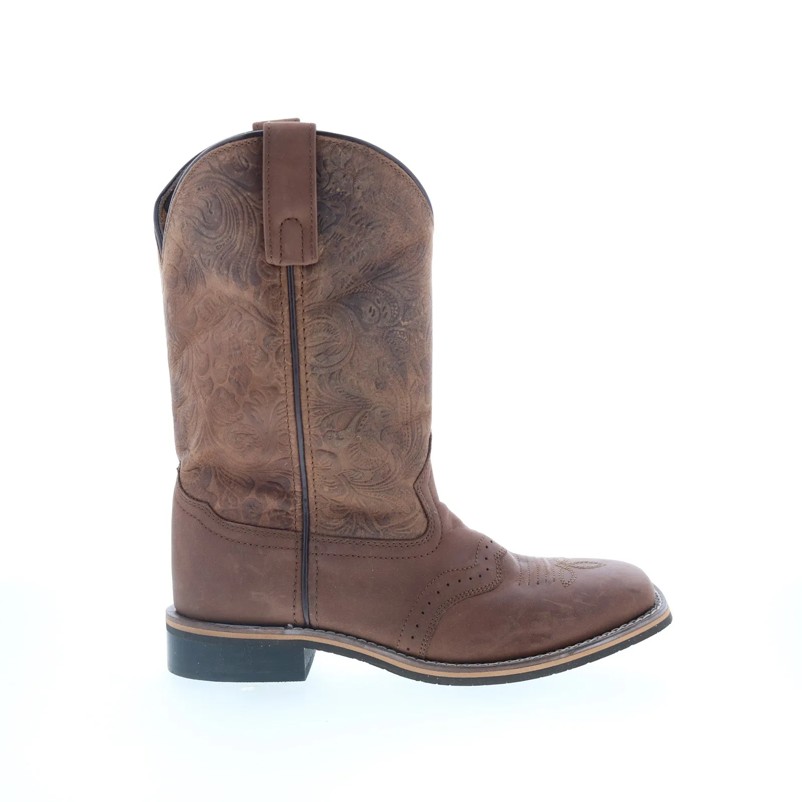 Smoky Mountain Boots Brandy 120518-02 Womens Brown Suede Slip On Western Boots Durable chemical-resistant