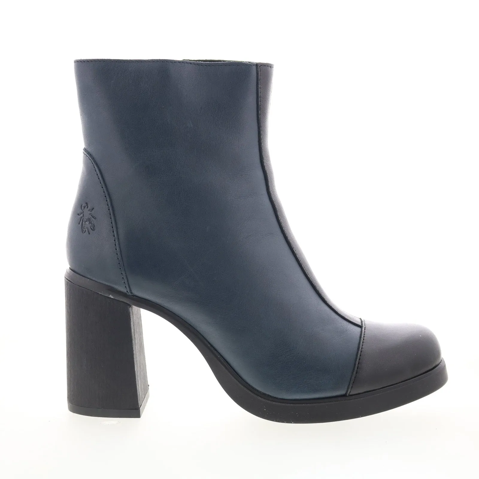 Compact Frame Fly London Stir STIR985FLY-001 Womens Blue Leather Ankle & Booties Boots