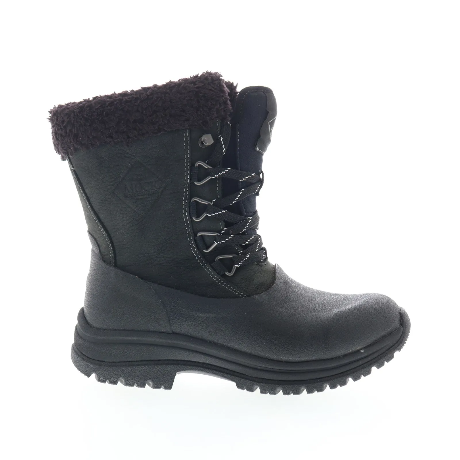 Soft Touch Original Muck Arctic Apres Lace WALM000 Womens Black Leather Winter Boots